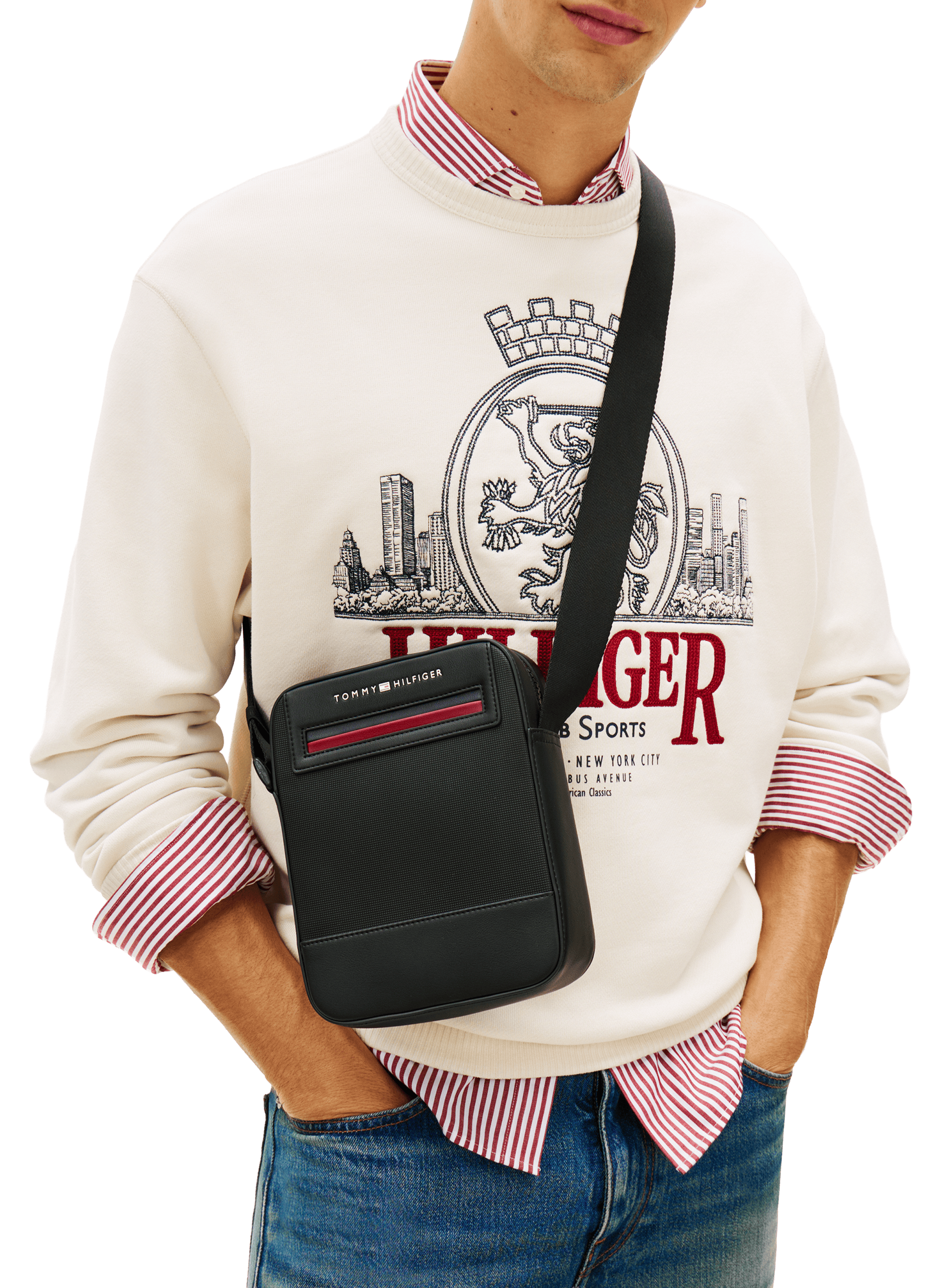 Shoulder bag with logo TOMMY HILFIGER Black