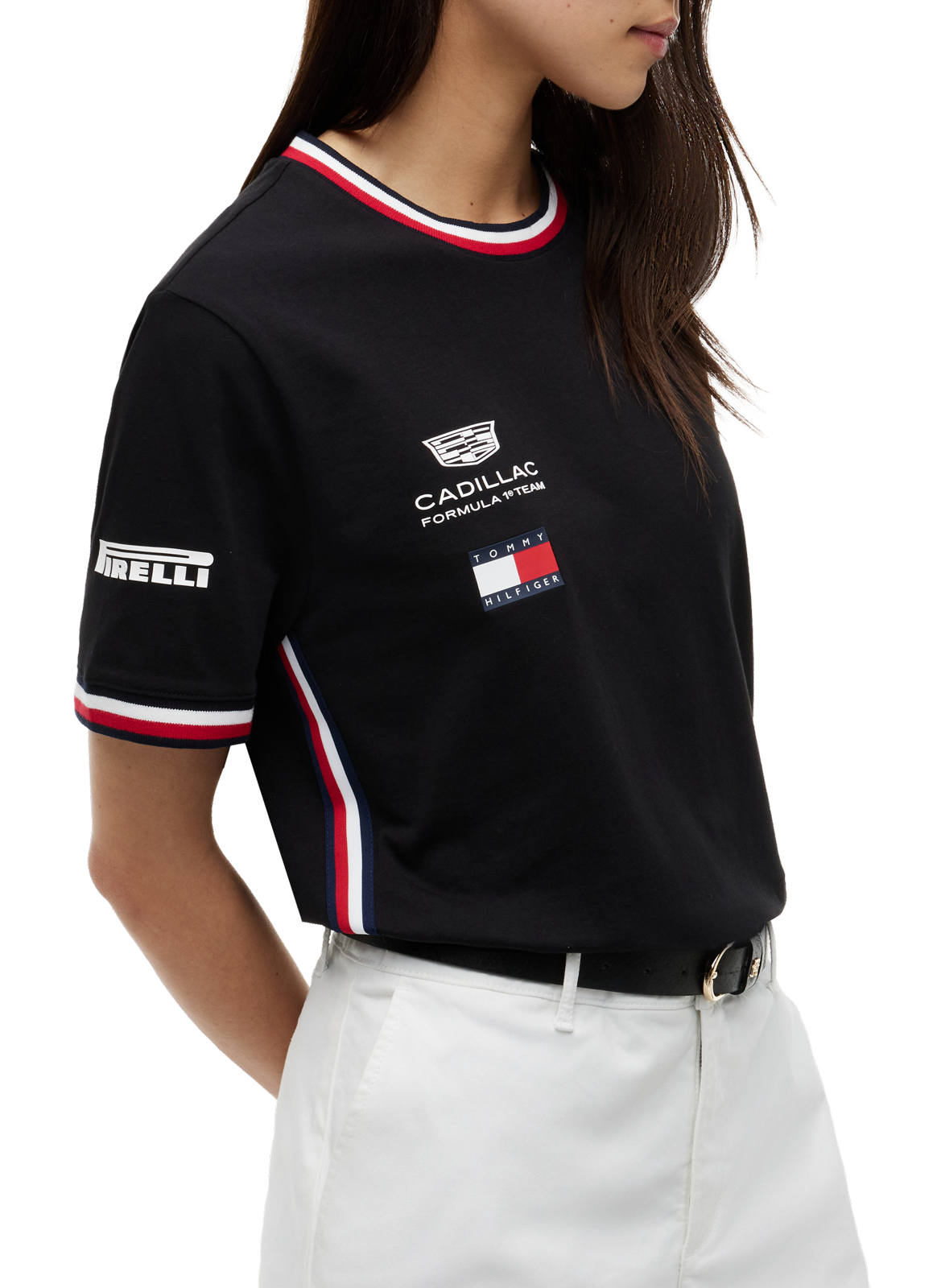 T-shirt TH x Cadillac Formula 1 Team Replica en coton TOMMY HILFIGER Noir