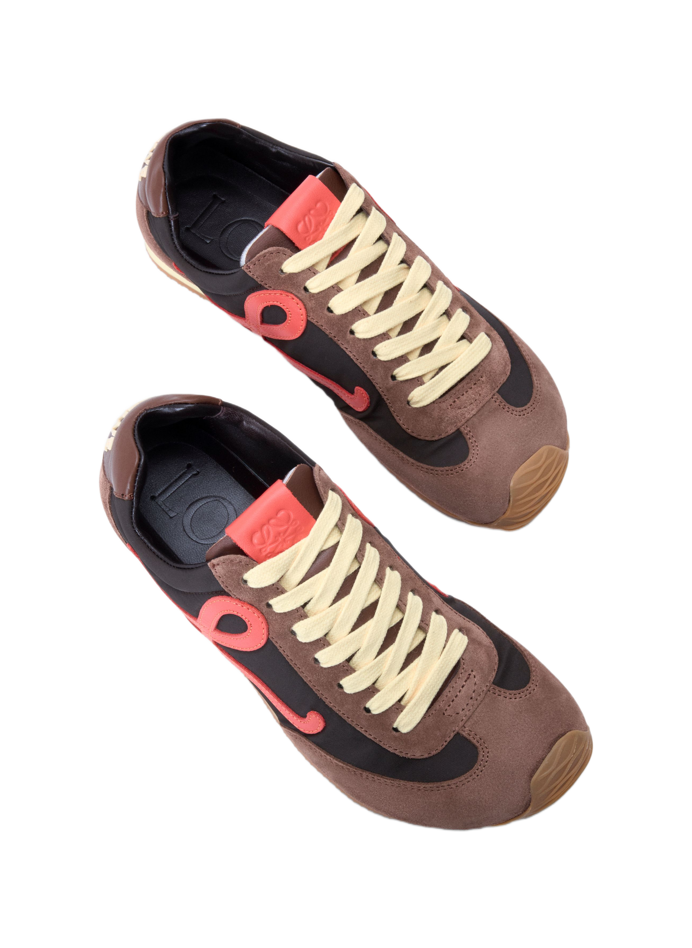 Ballerina-Sneakers Runner 2.0 aus Nylon und Kalbsleder LOEWE Braun