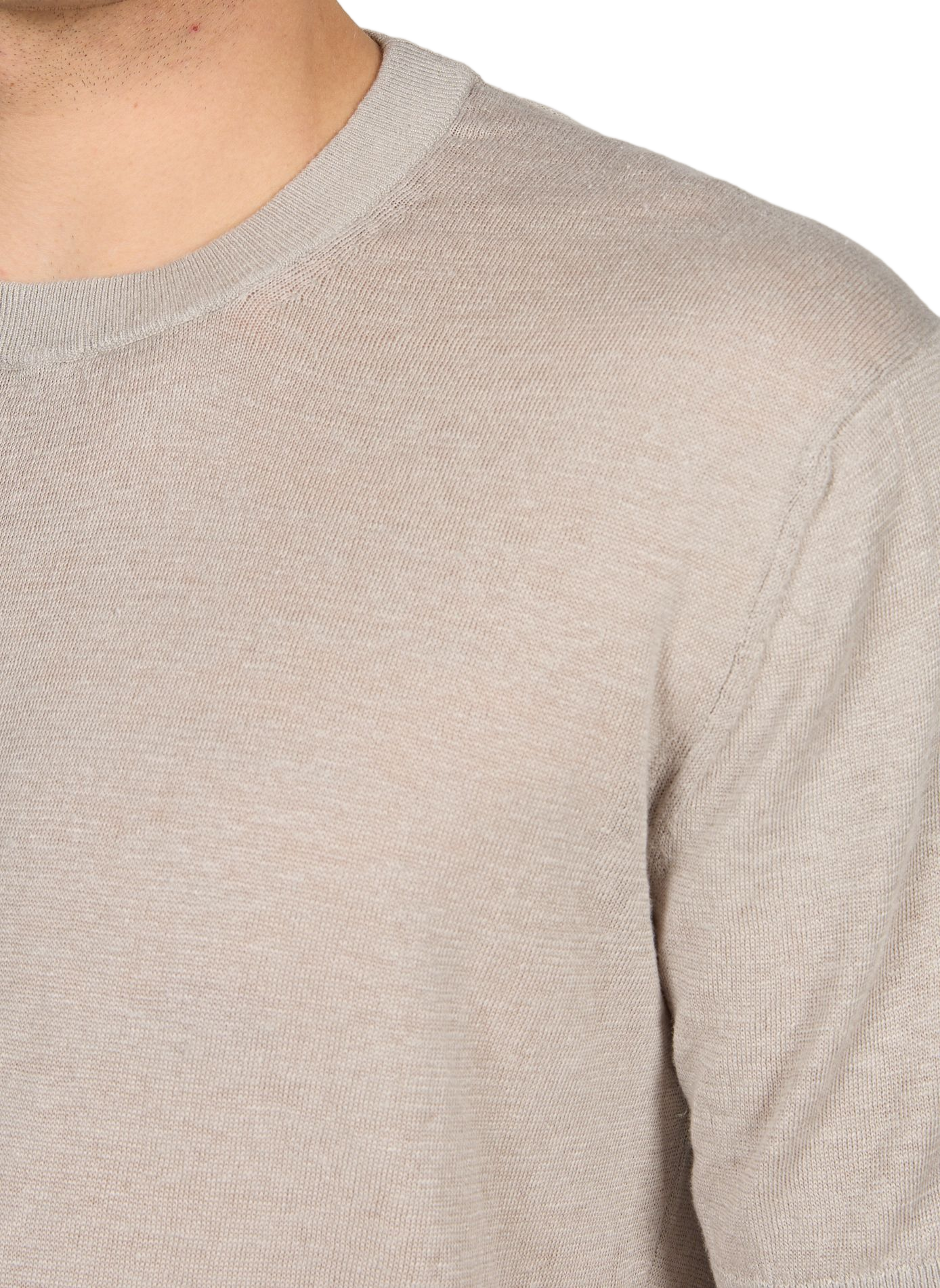 Short-sleeve linen sweater | Grey CP COMPANY Men