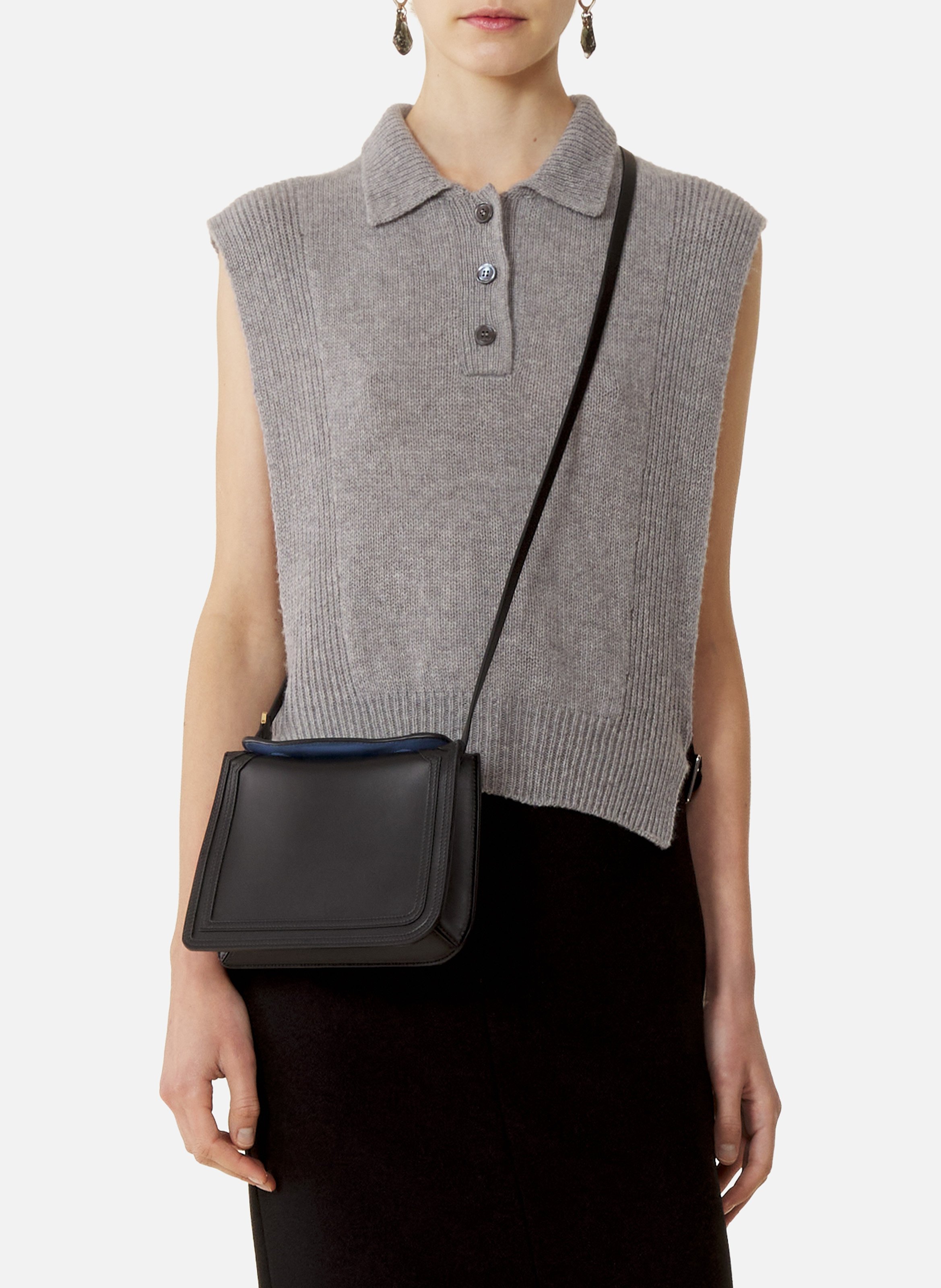 Pull sans manches en cachemire LANVIN Noir