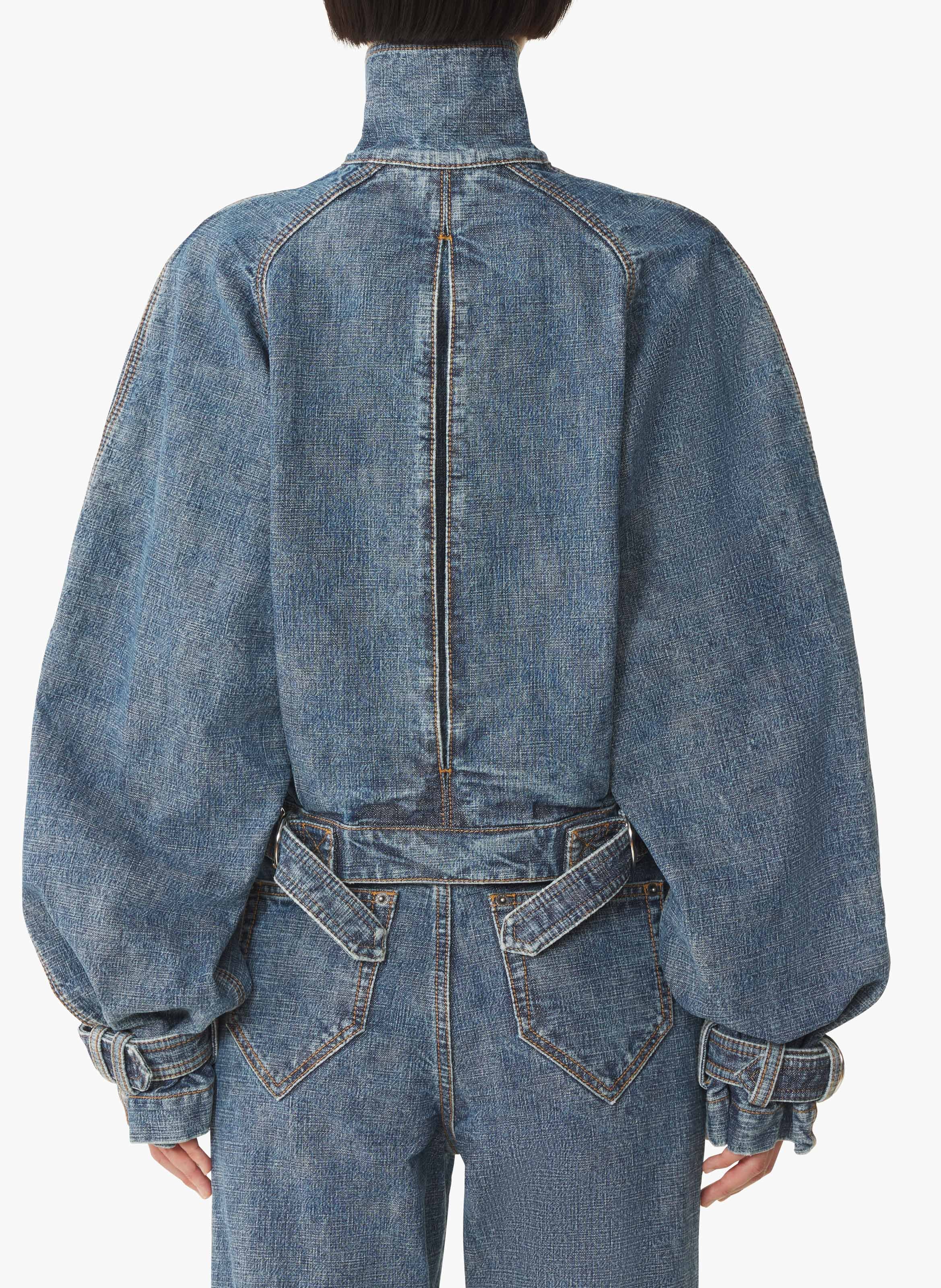 Blouson court en denim LANVIN Bleu