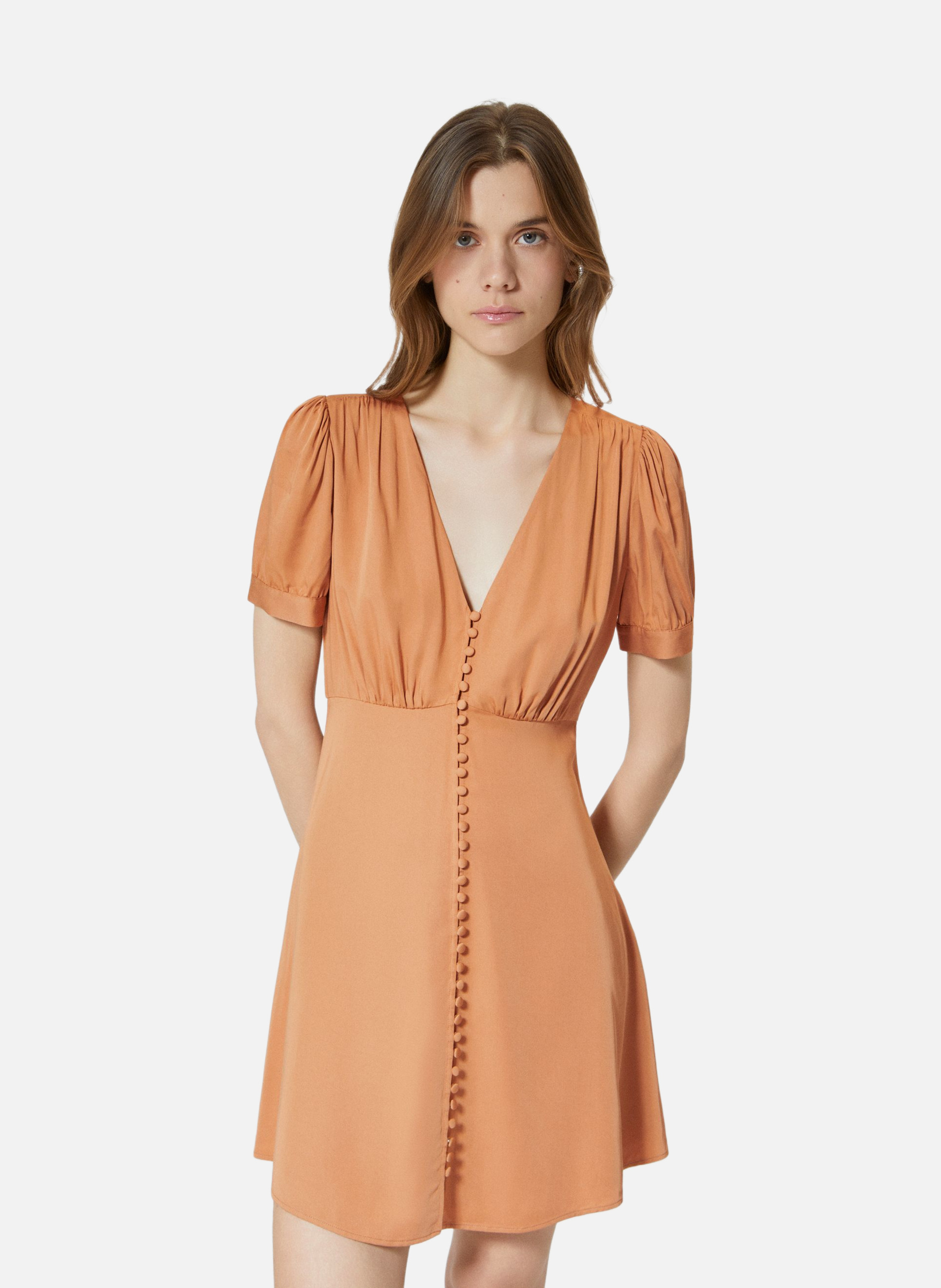 Robe courte Marron