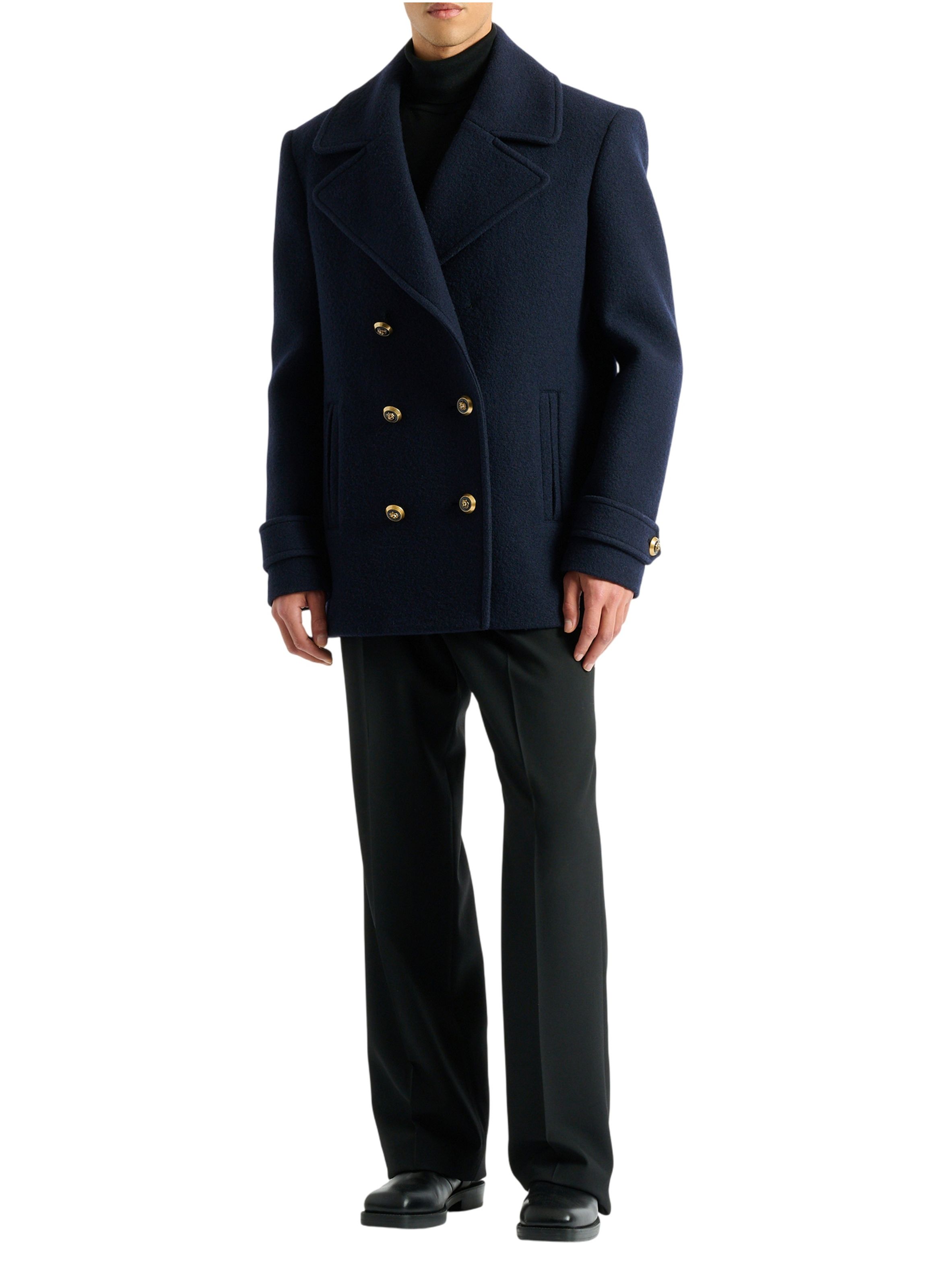 Caban en laine BALMAIN Bleu