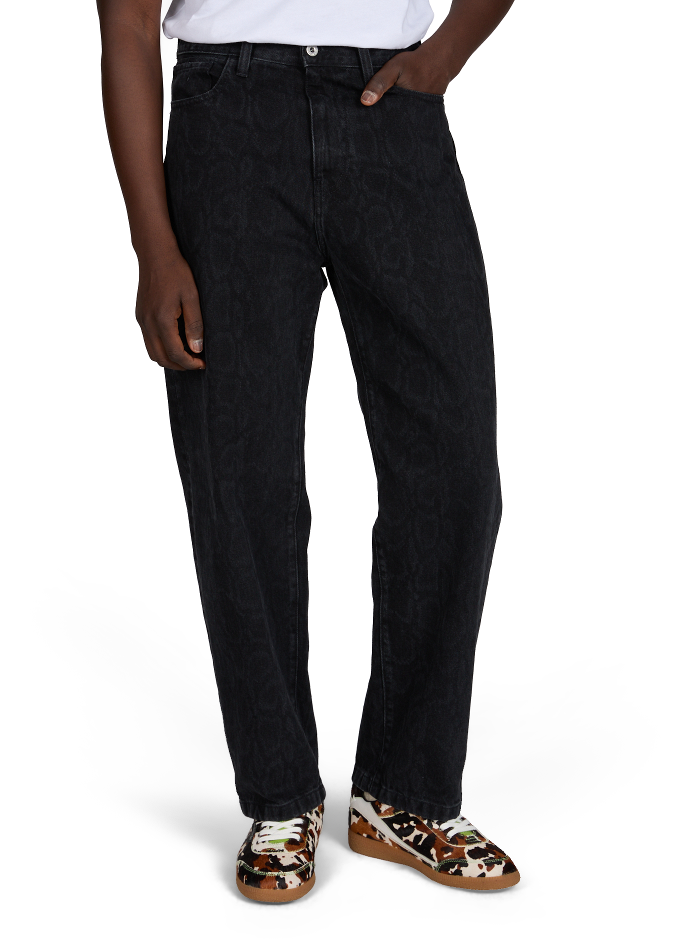 Pantalon Snake Landon à motif en coton CARHARTT WIP Noir