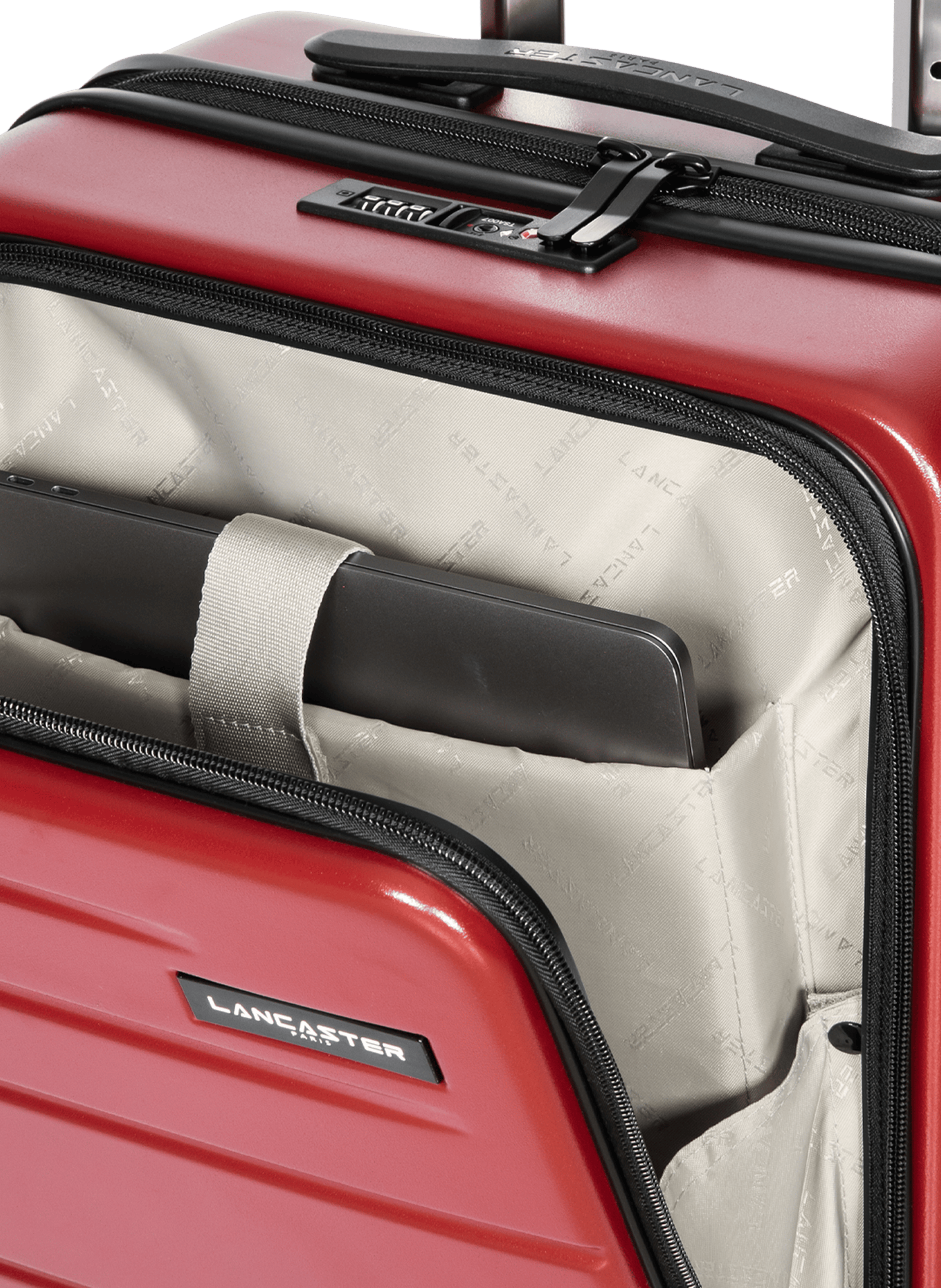 Valise cdg cabine s - bagages LANCASTER Rouge