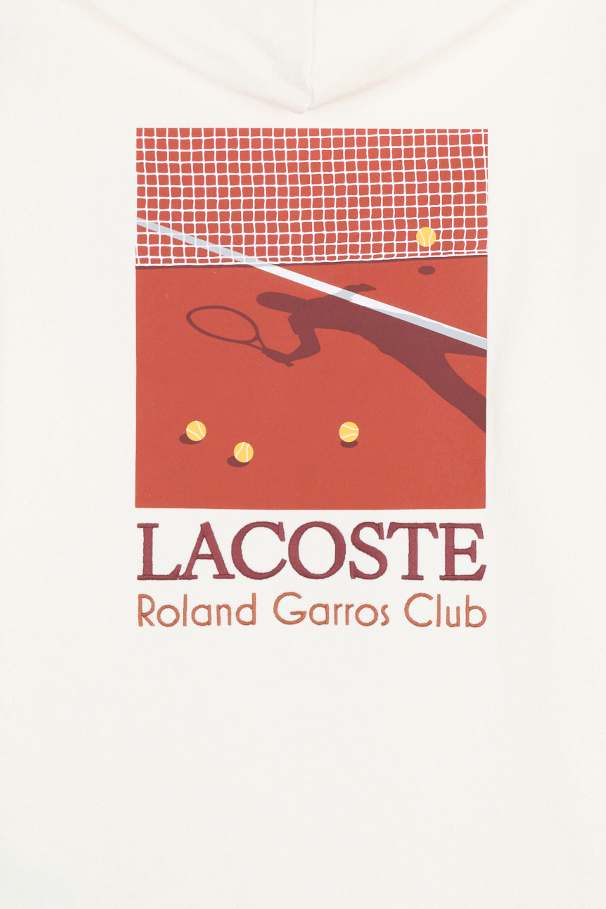 Hoodie roland garros club LACOSTE Blanc