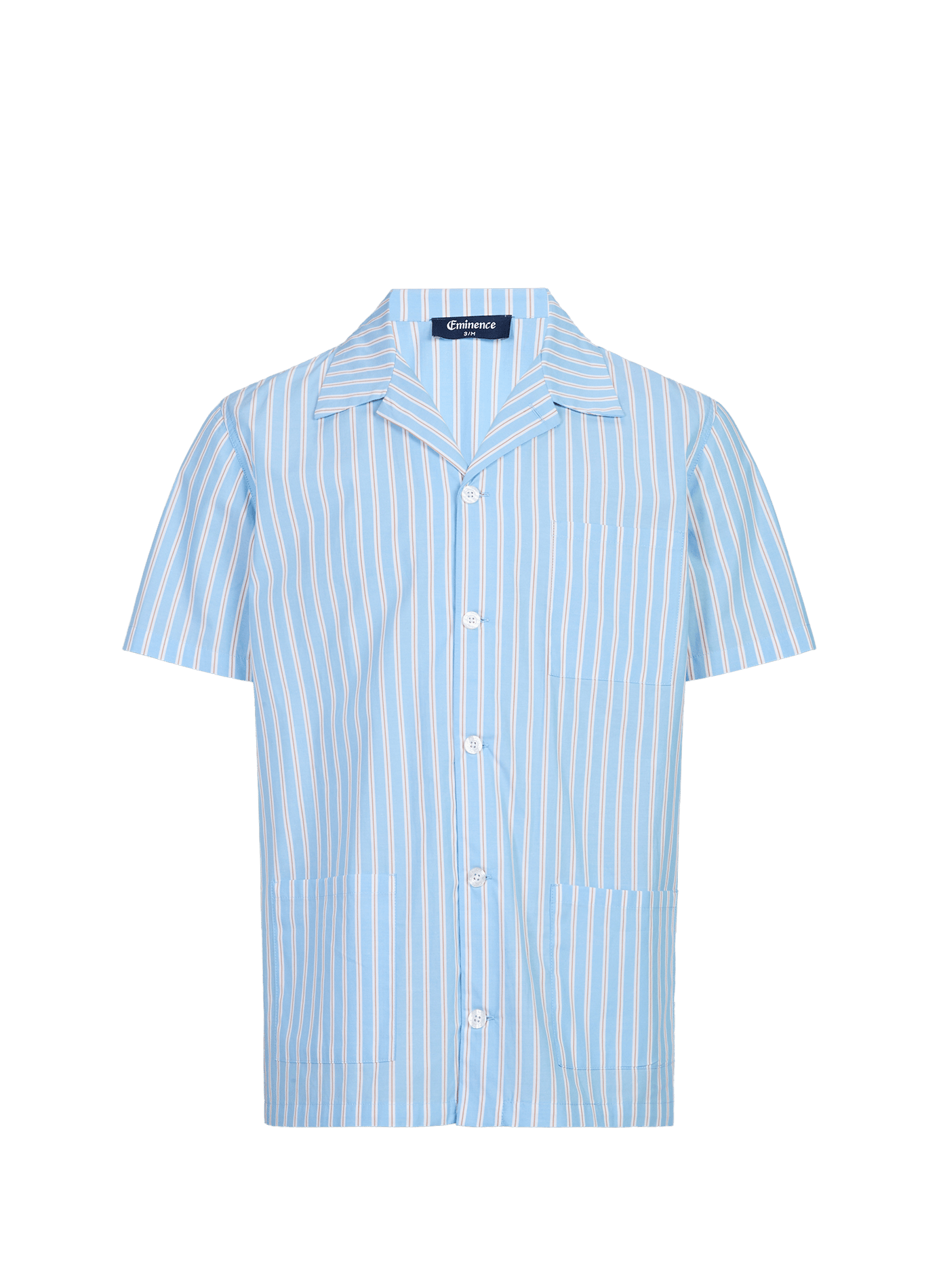 Ensemble de pyjama court rayé en coton EMINENCE Bleu