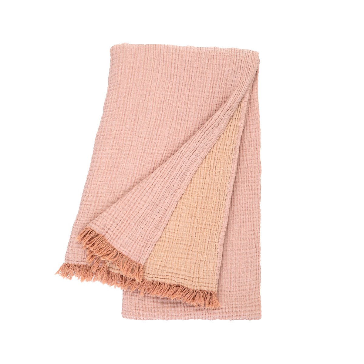 Plaid en gaze de coton, cyclades DESFORGES Marron
