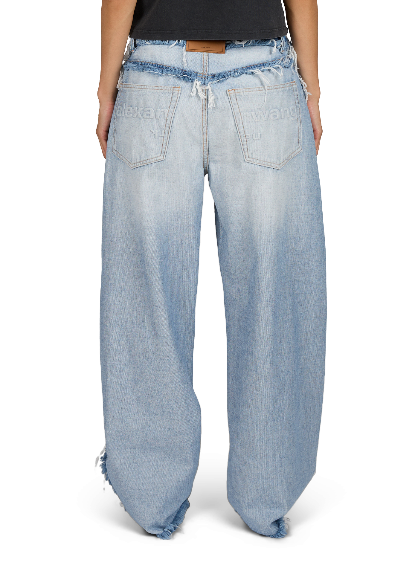 Wide cotton jeans ALEXANDER WANG Blue