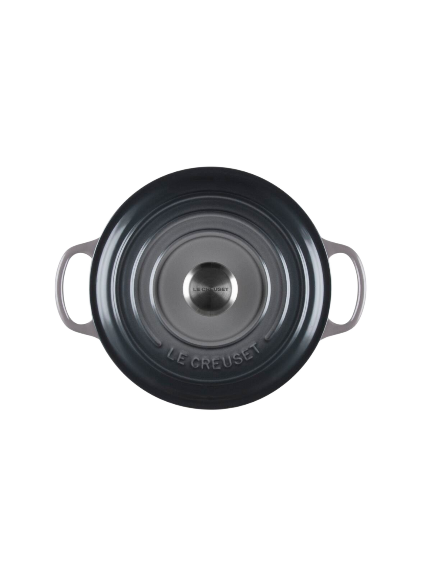 Runde emaillierte Gusseisen-Cocotte LE CREUSET Grau