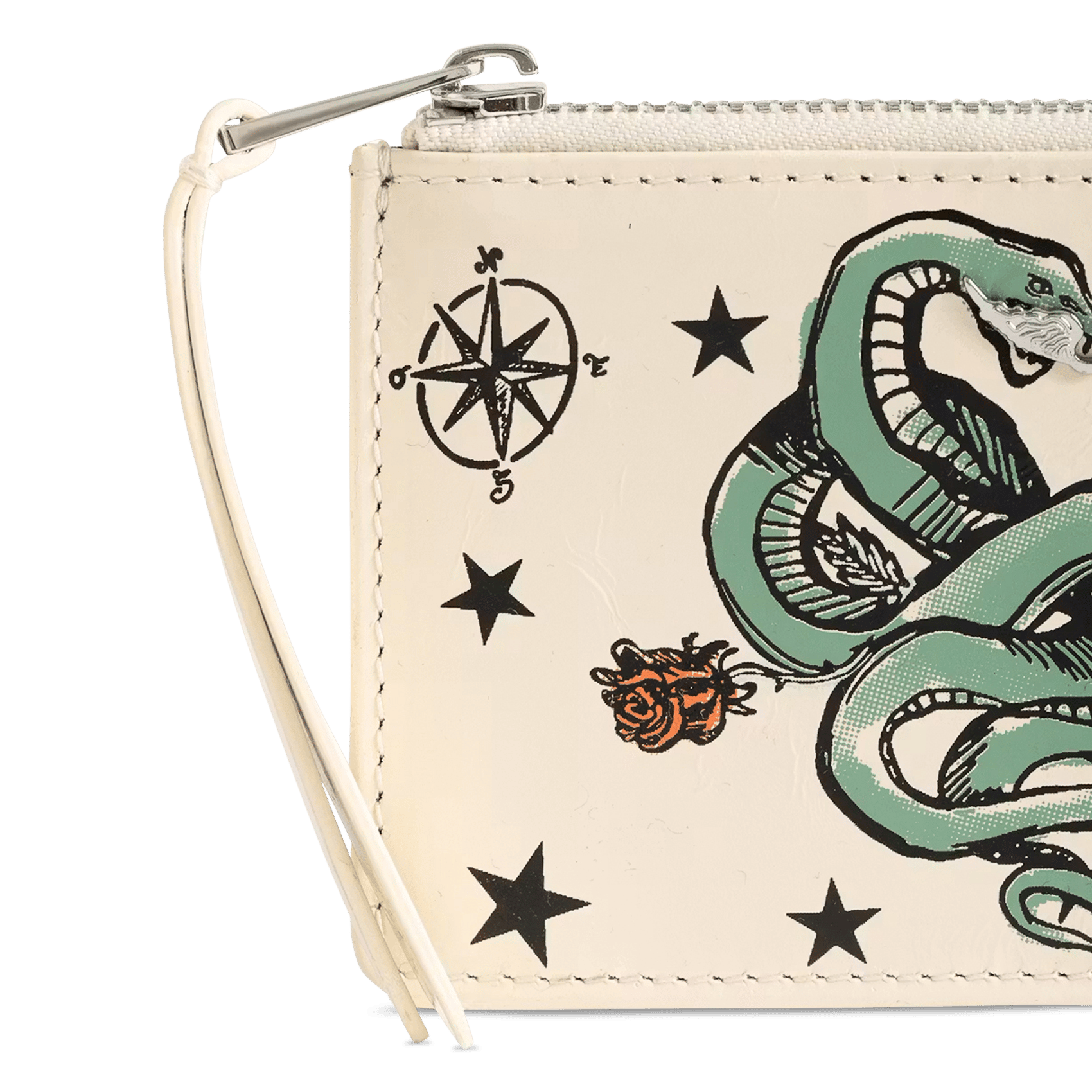 Portes-cartes en cuir imprimé zv card ZADIG&VOLTAIRE Blanc