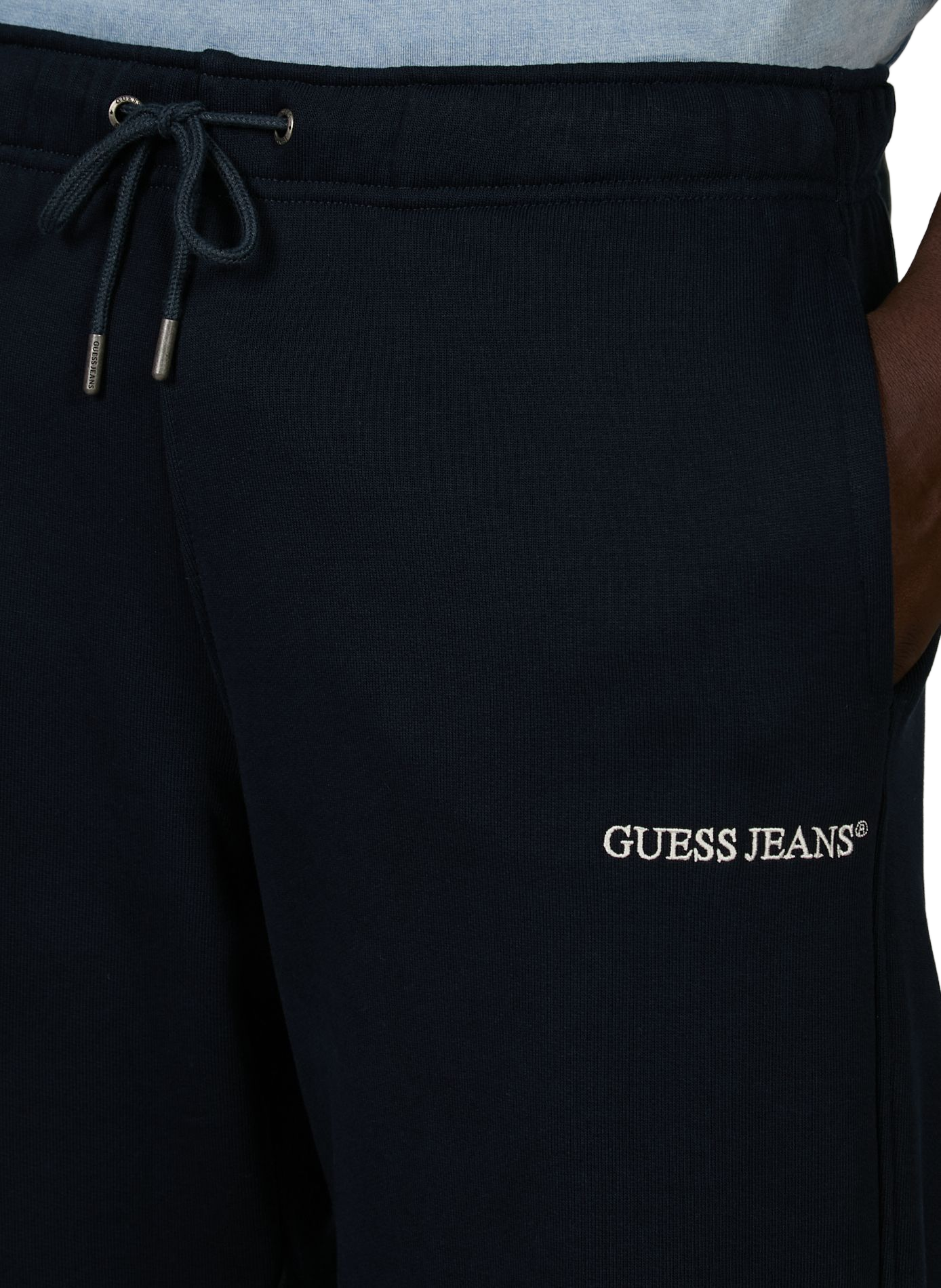 Straight-leg cotton joggers GUESS Blue