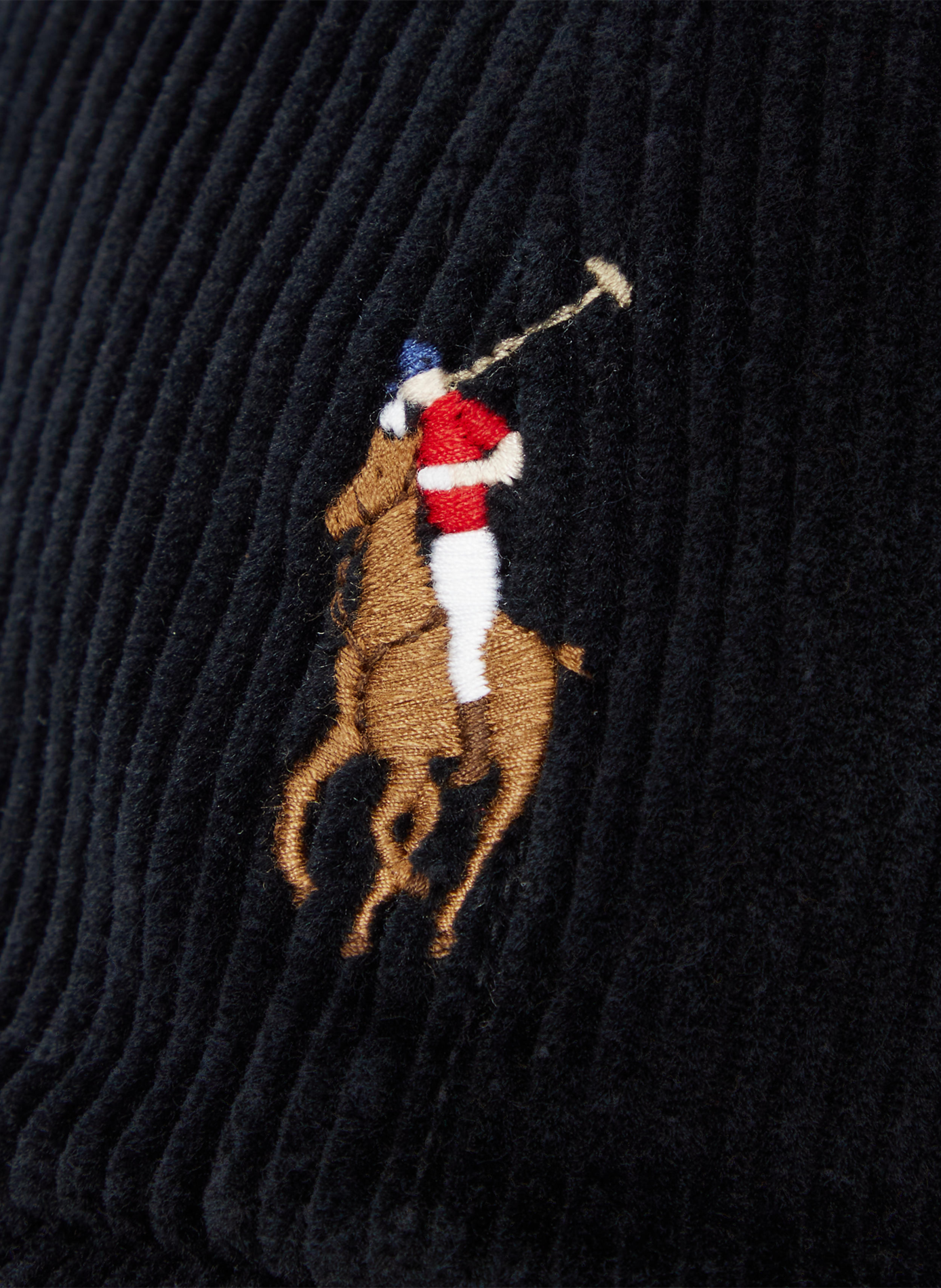 Casquette en velours côtelé POLO RALPH LAUREN Noir