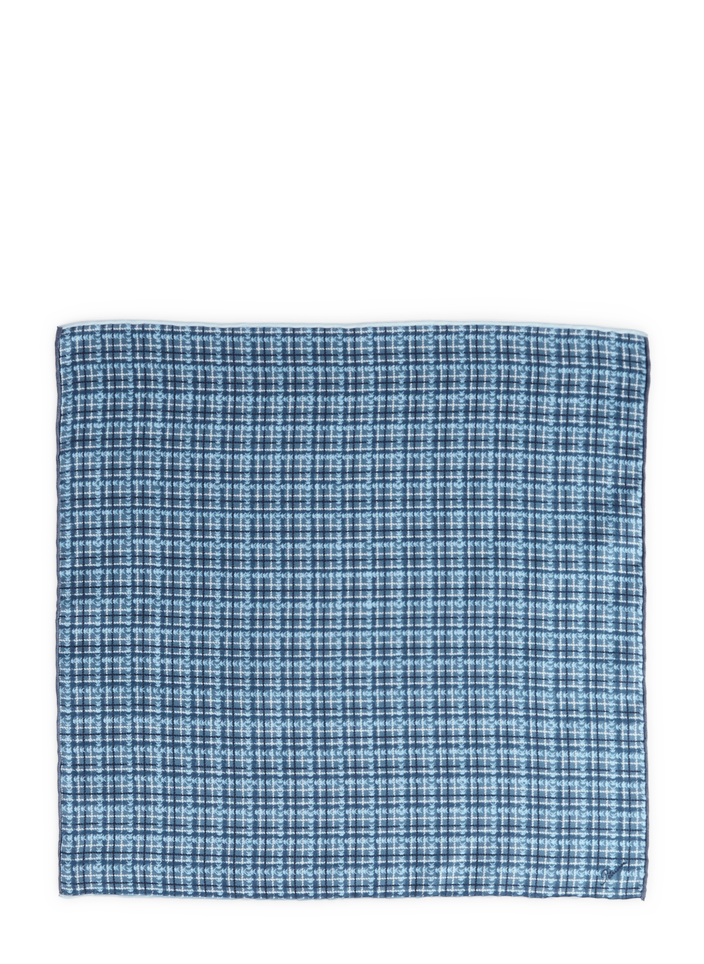 Square silk printed scarf PETRUSSE Blue