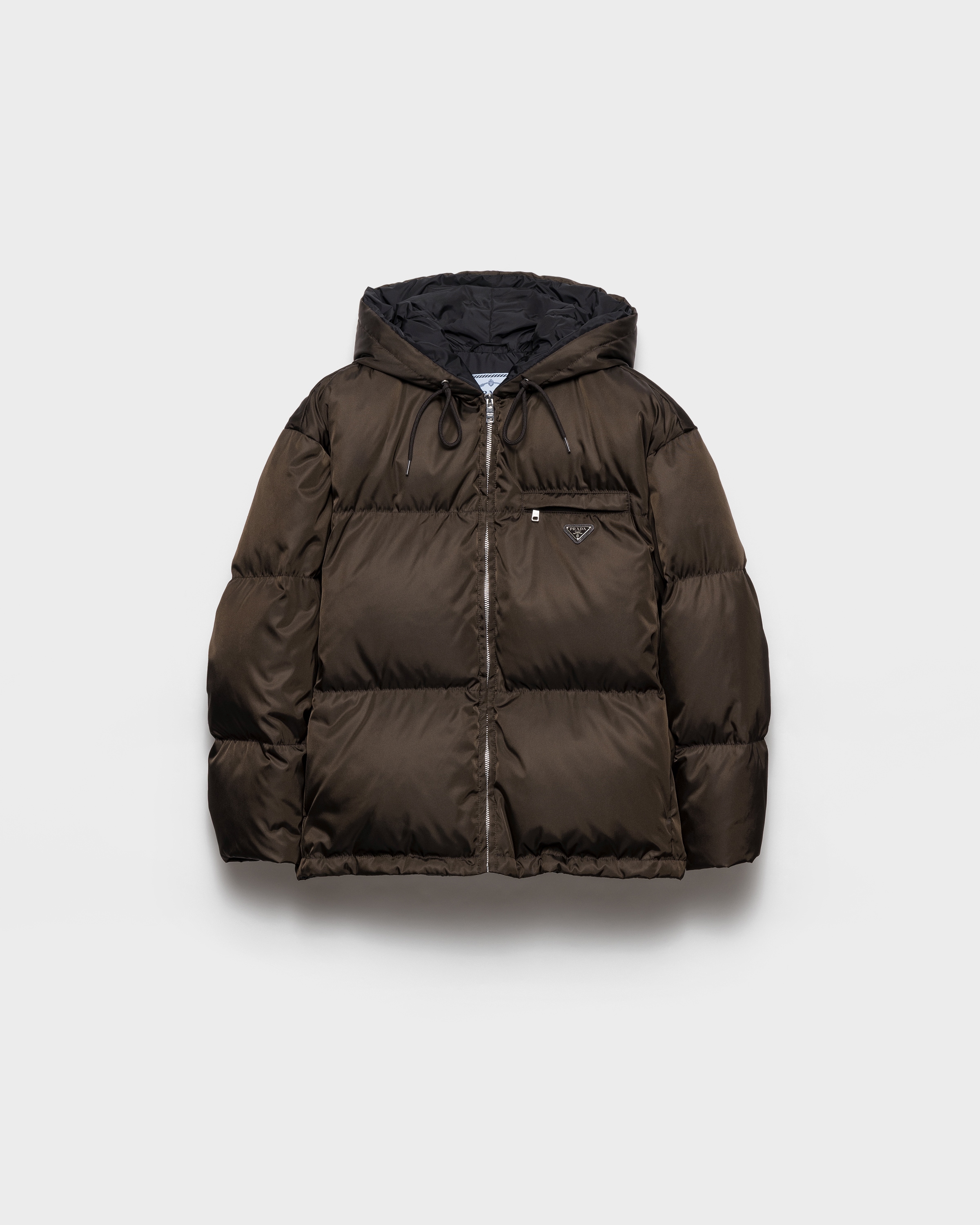 Doudoune en re-nylon PRADA Marron