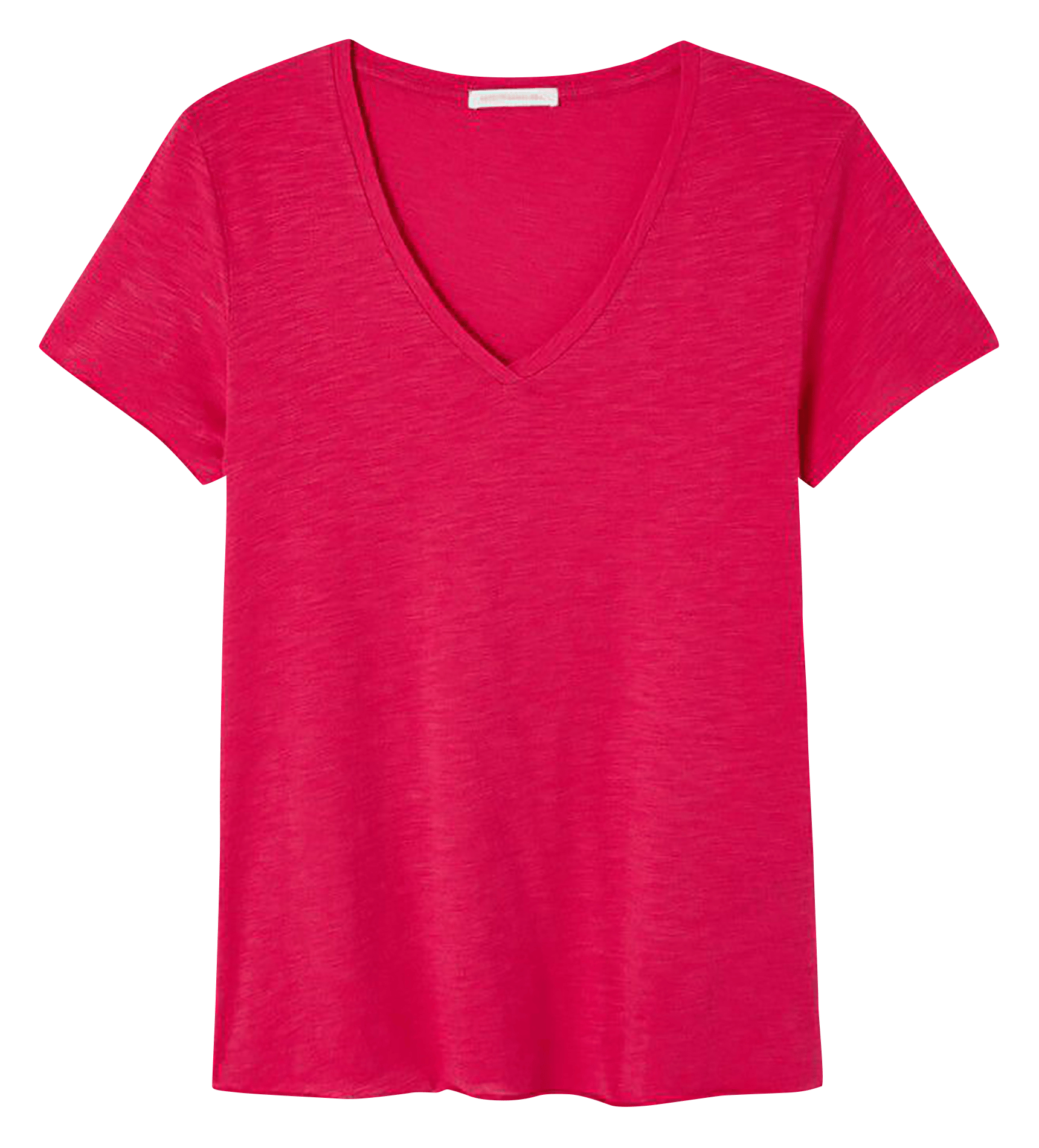 Tee-shirt droit col v en coton mélangé jacksonville AMERICAN VINTAGE Rose