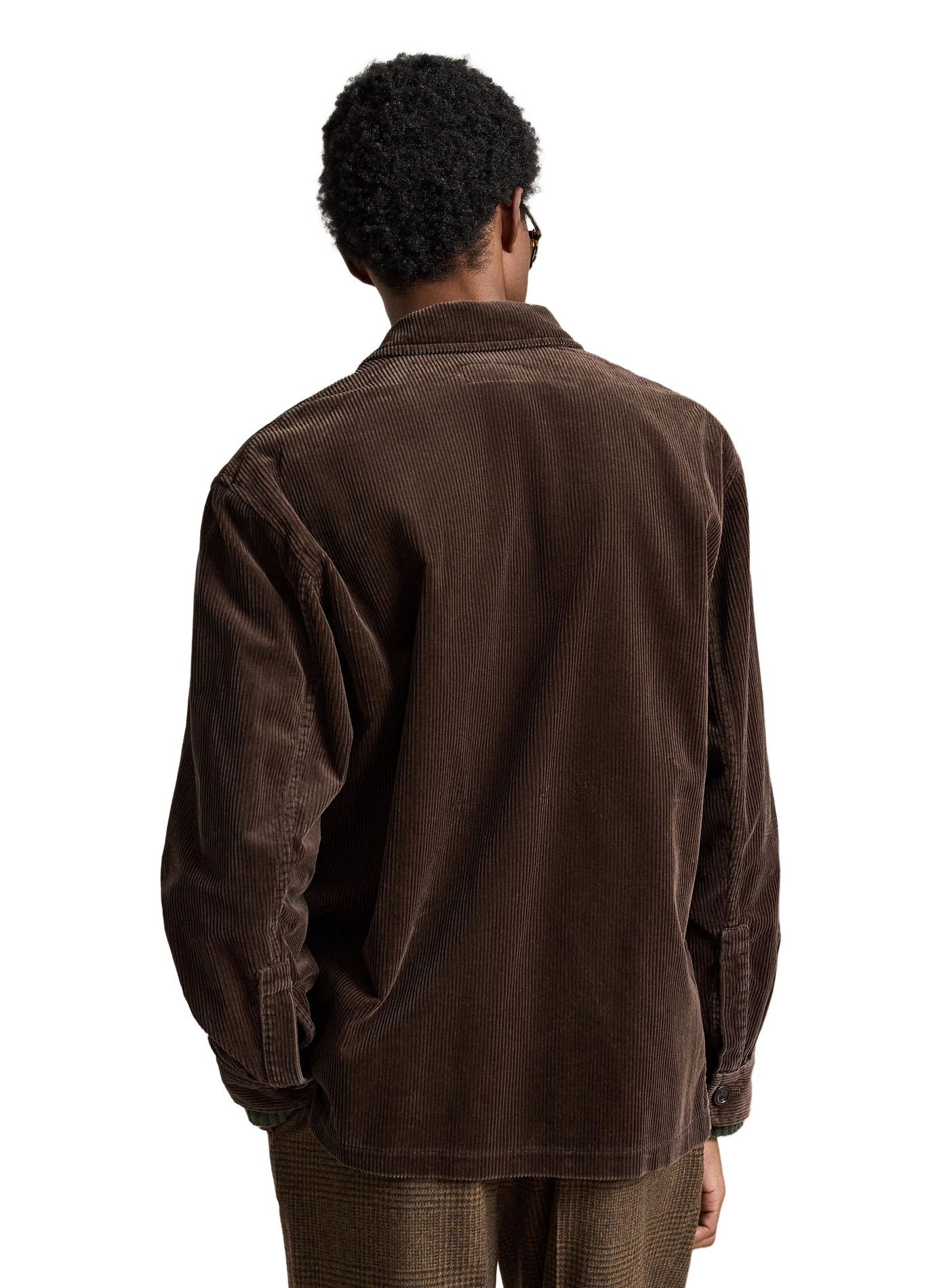 Veste droite col tailleur côtelée en coton POLO RALPH LAUREN Beige