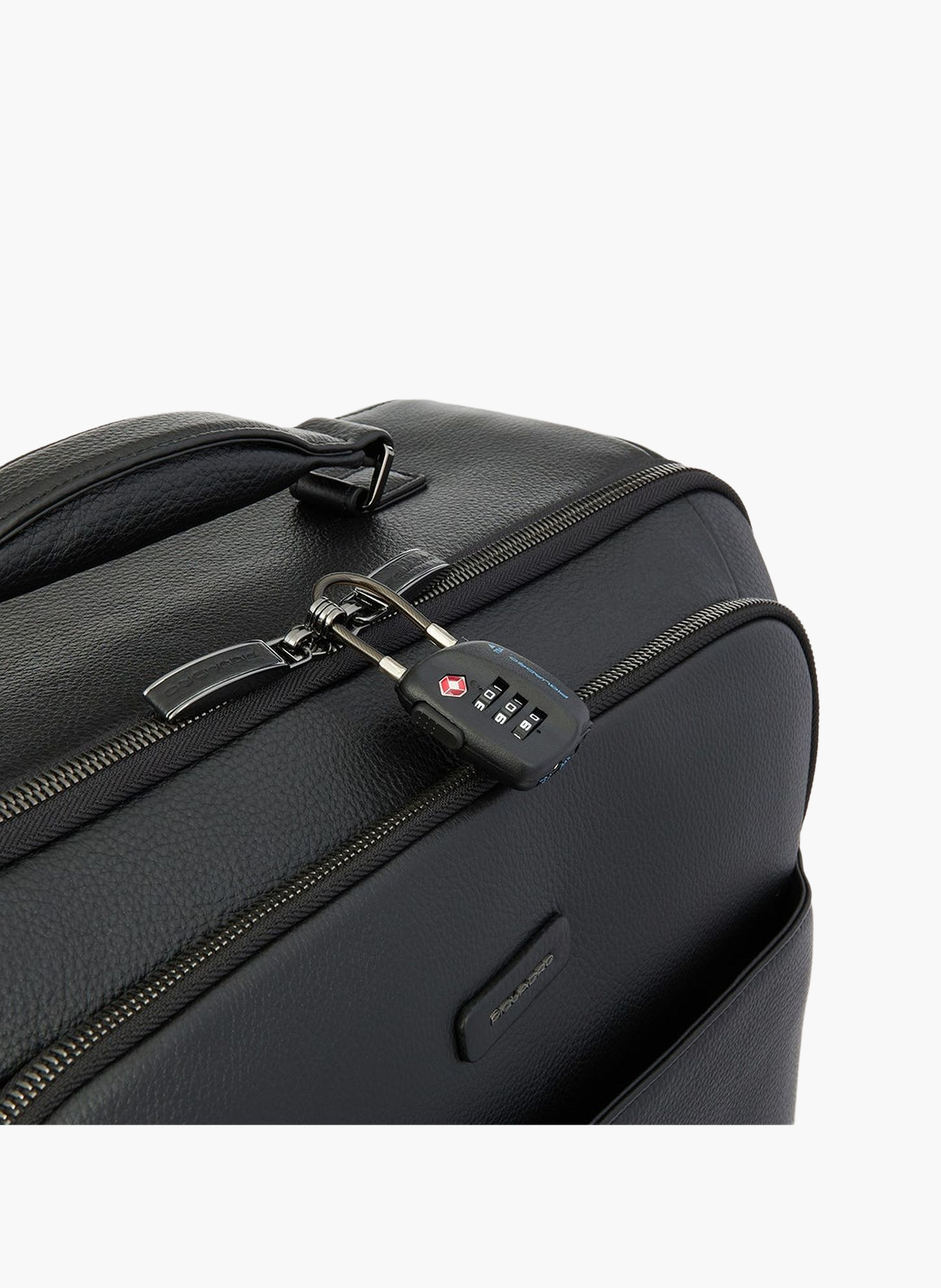 Handbagagekoffer voor 15,6 inch laptop PIQUADRO Zwart