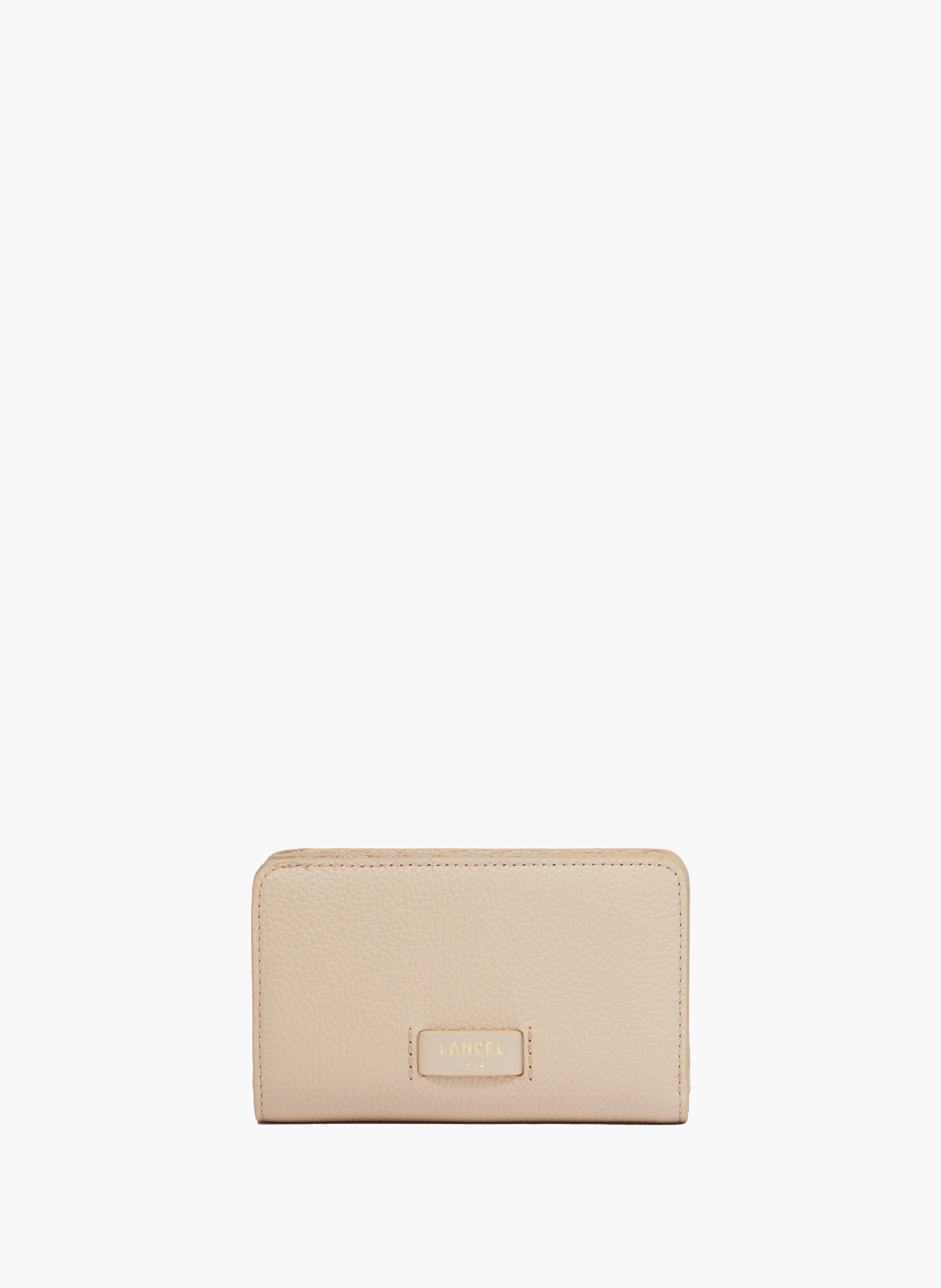 Portefeuille rectangulaire compact ninon de lancel en cuir LANCEL Beige