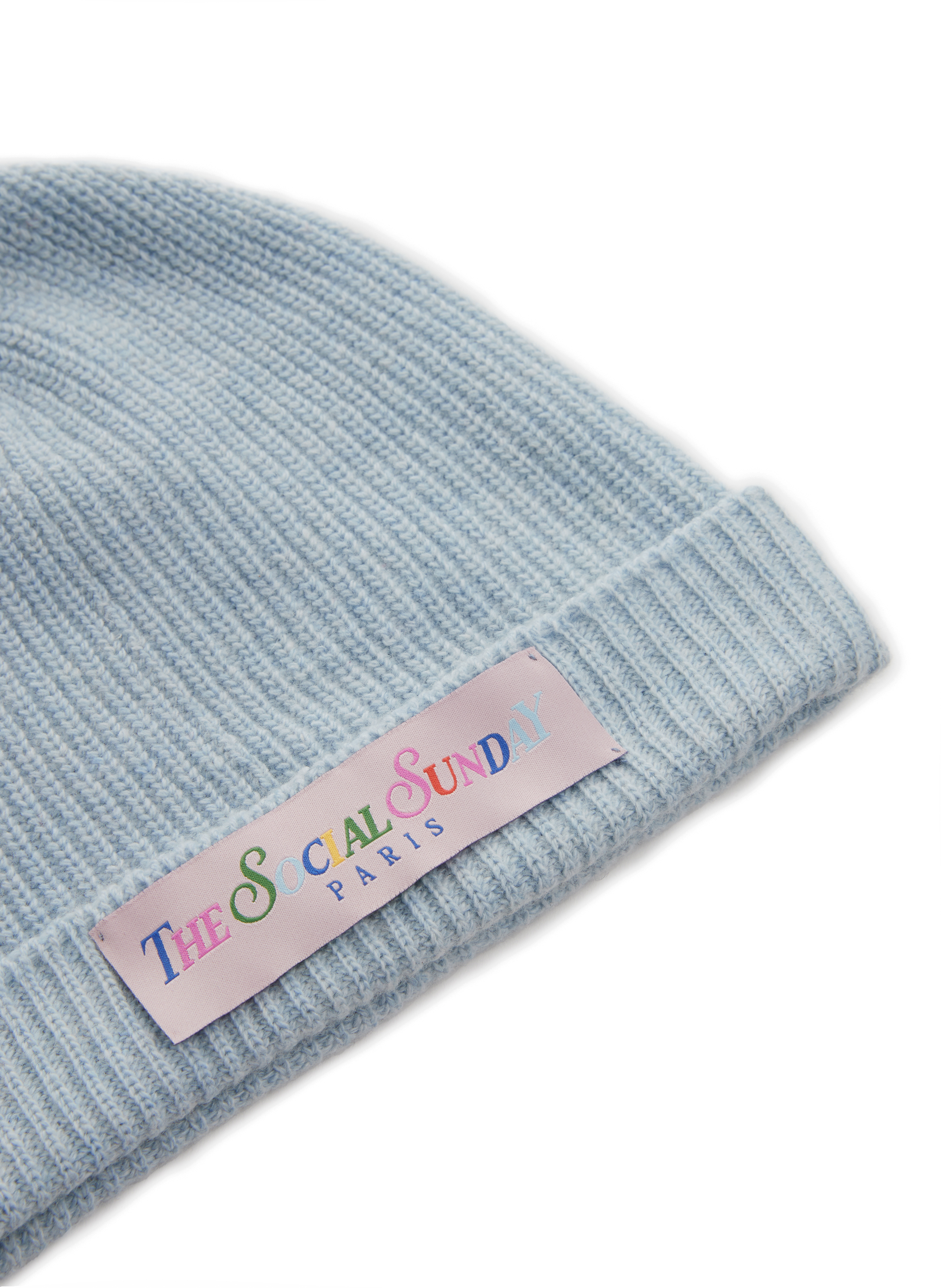 Bonnet en laine mélangée THE SOCIAL SUNDAY Bleu