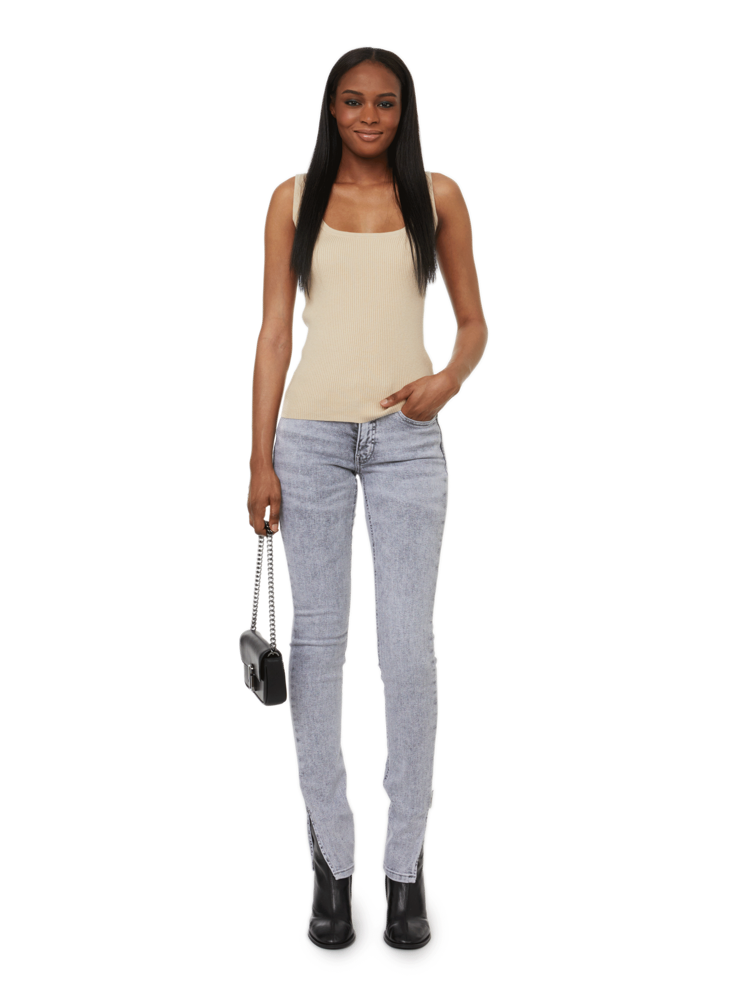 Sac The Mini Shoulder en cuir MARC JACOBS Noir