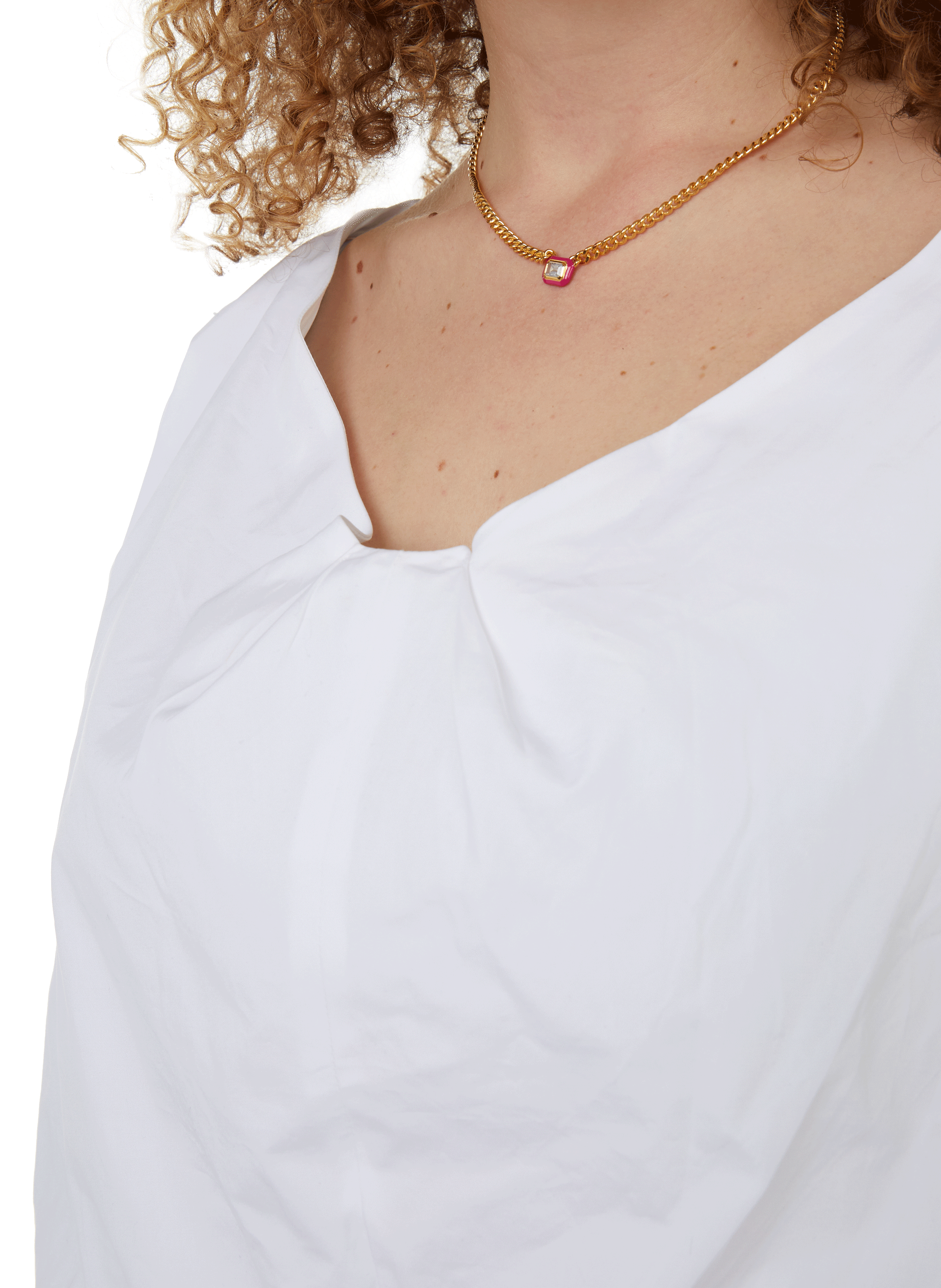 Cropped cotton blouse  BITE STUDIOS White