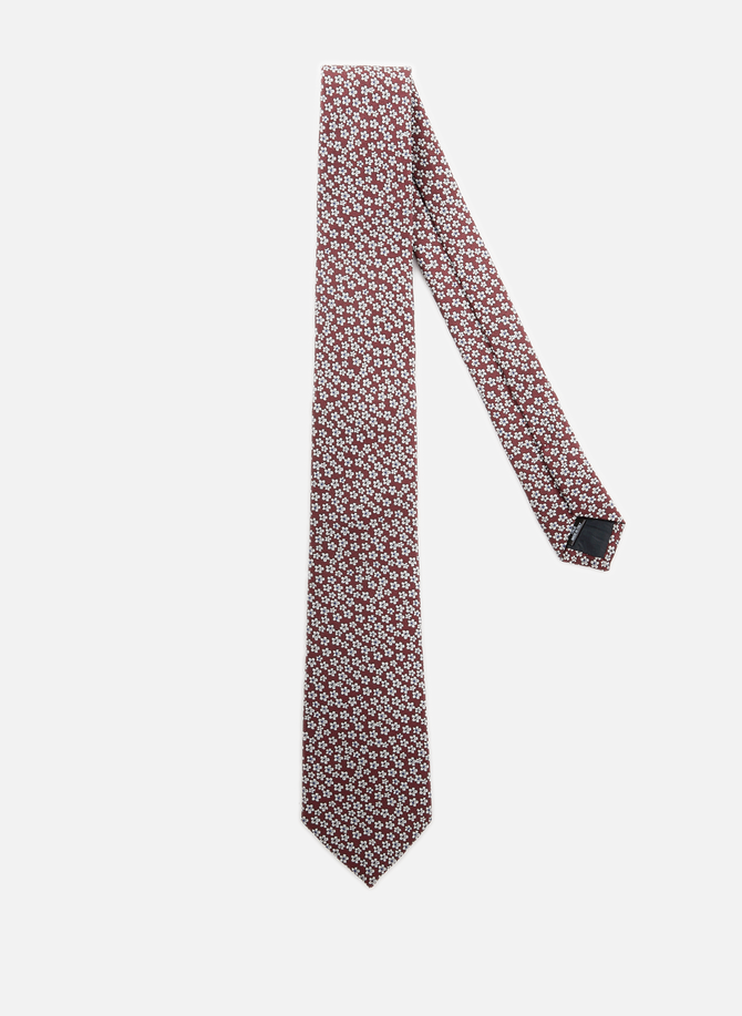 ربطة عنق حريرية بطبعات زهور AU PRINTEMPS PARIS
