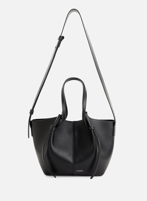 Black leather handbagYUZEFI 