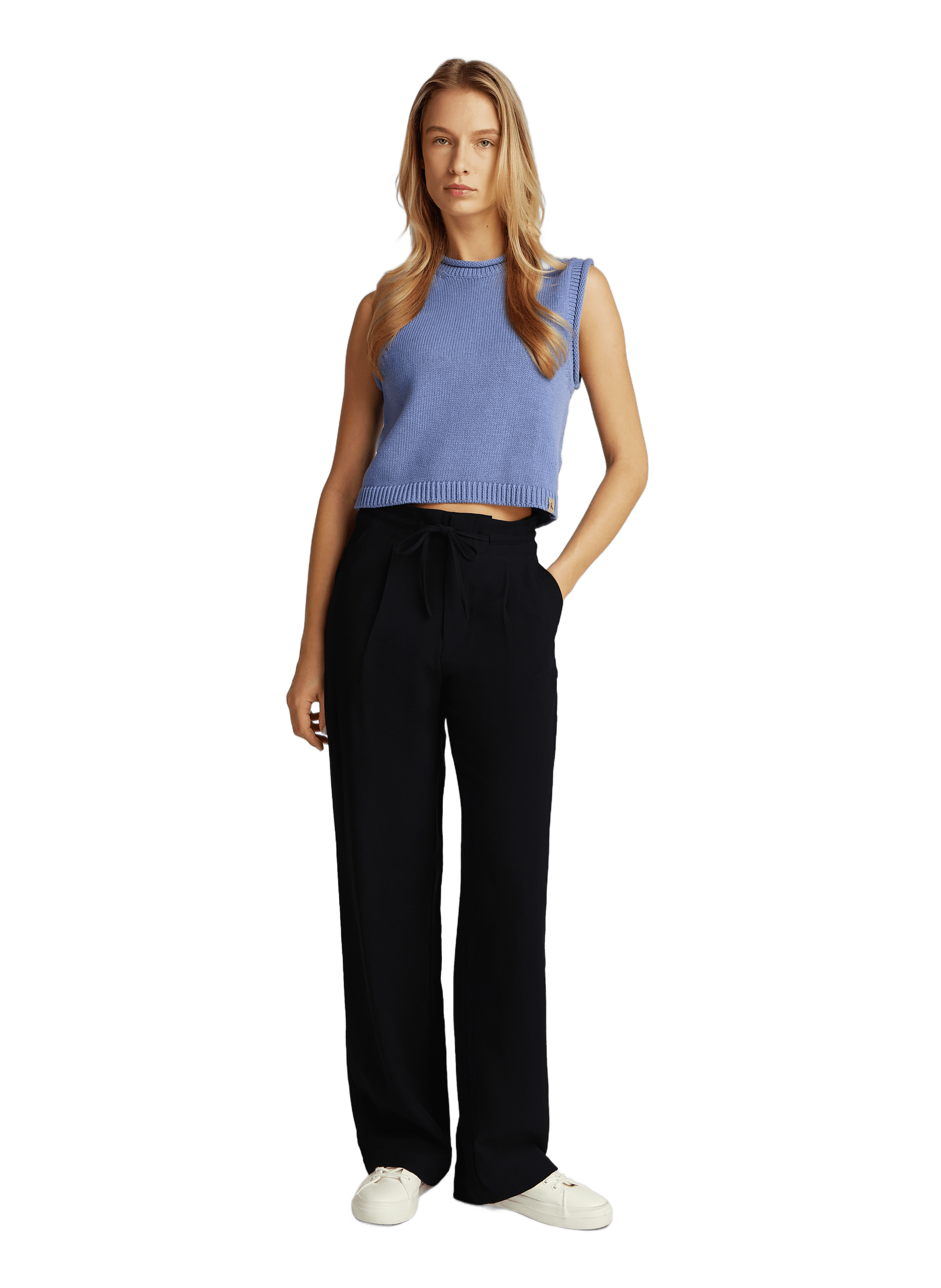 Pantalon droit relaxed  CALVIN KLEIN Noir