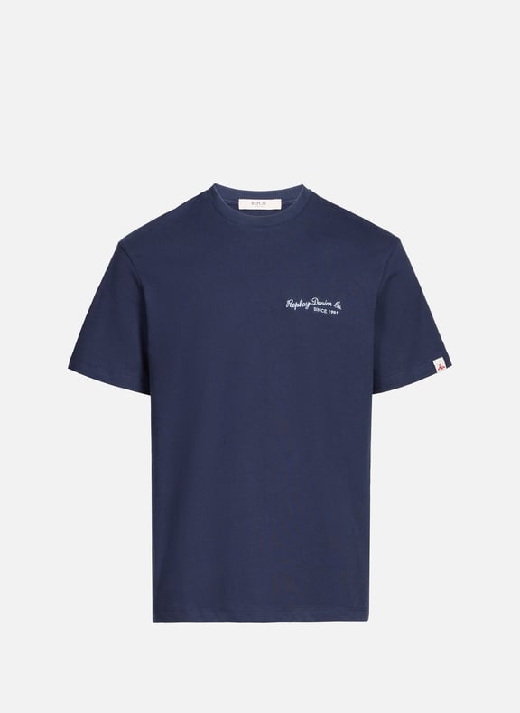Classic Cotton T-Shirt Blue by REPLAY REPLAY Classic Cotton T-Shirt Blue
