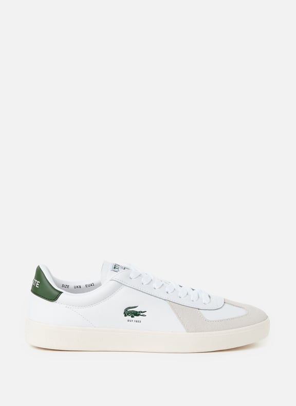 Leather and cotton blend sneakers White by LACOSTE LACOSTE Leather and cotton blend sneakers White
