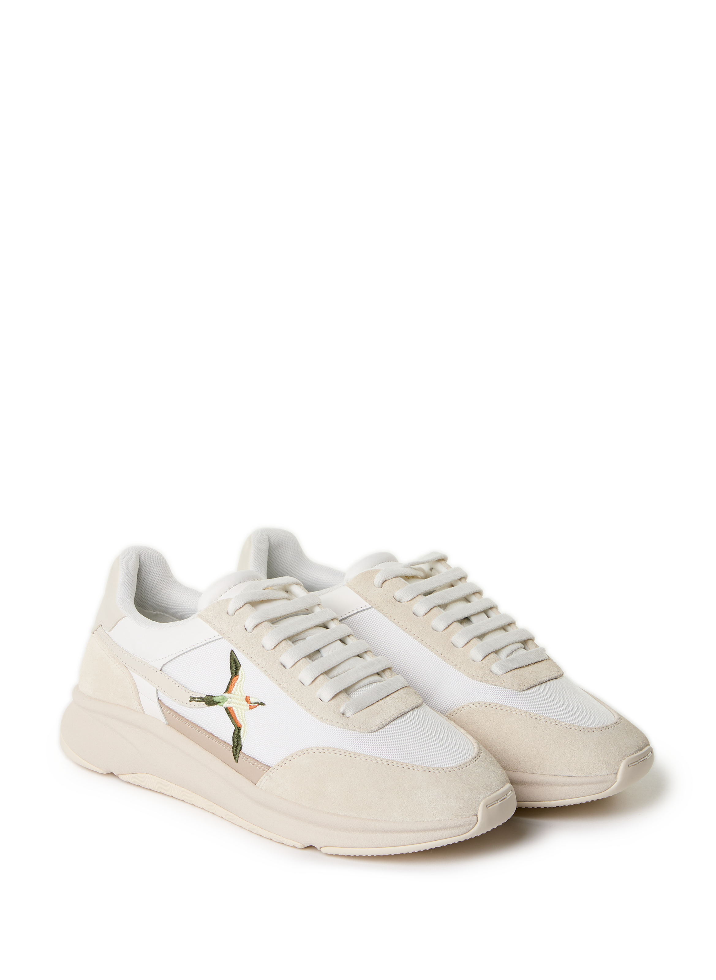 Embroidered two-tone leather sneakers AXEL ARIGATO Multicolour