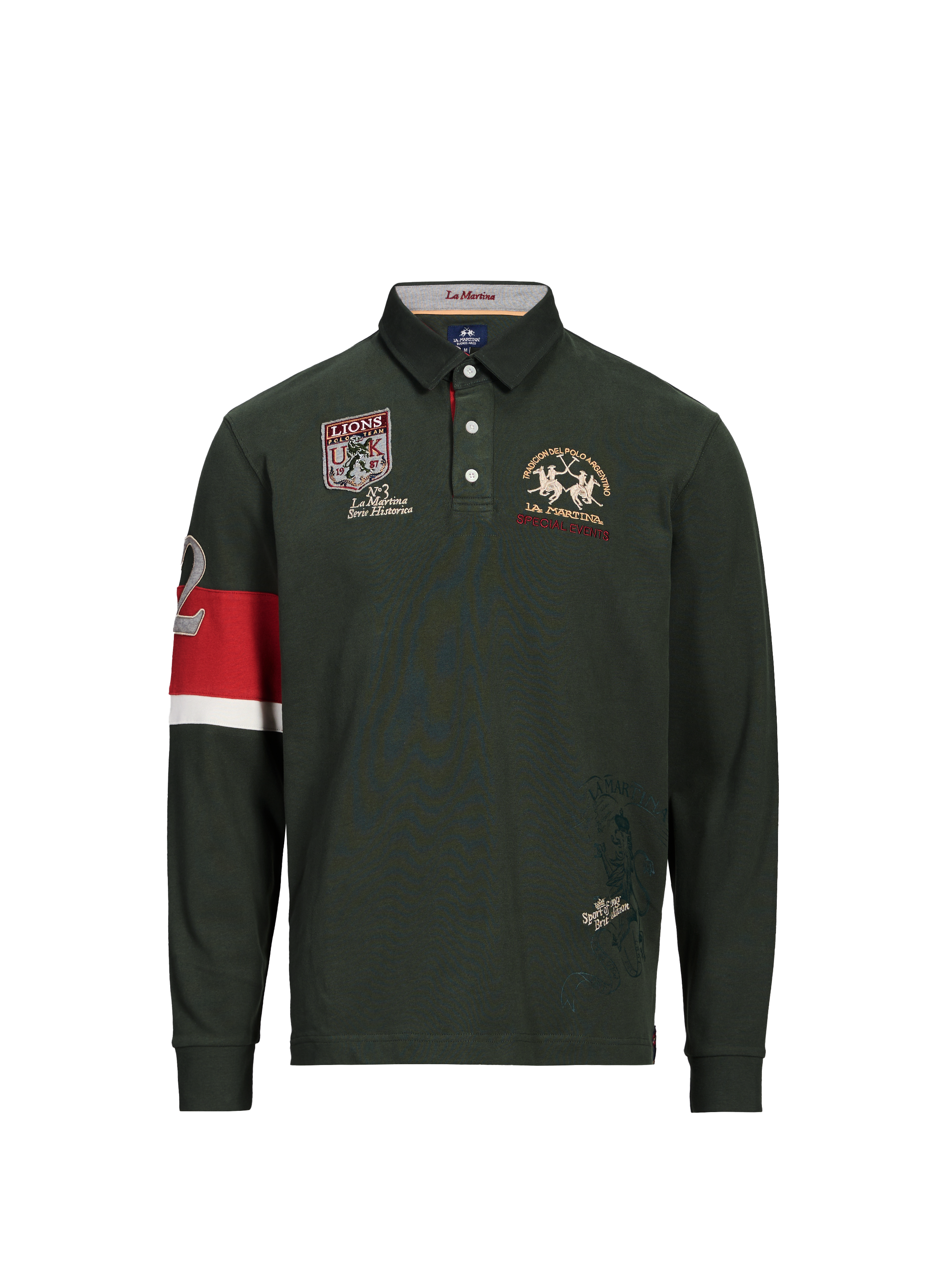 Polo à manches longues en coton LA MARTINA Vert