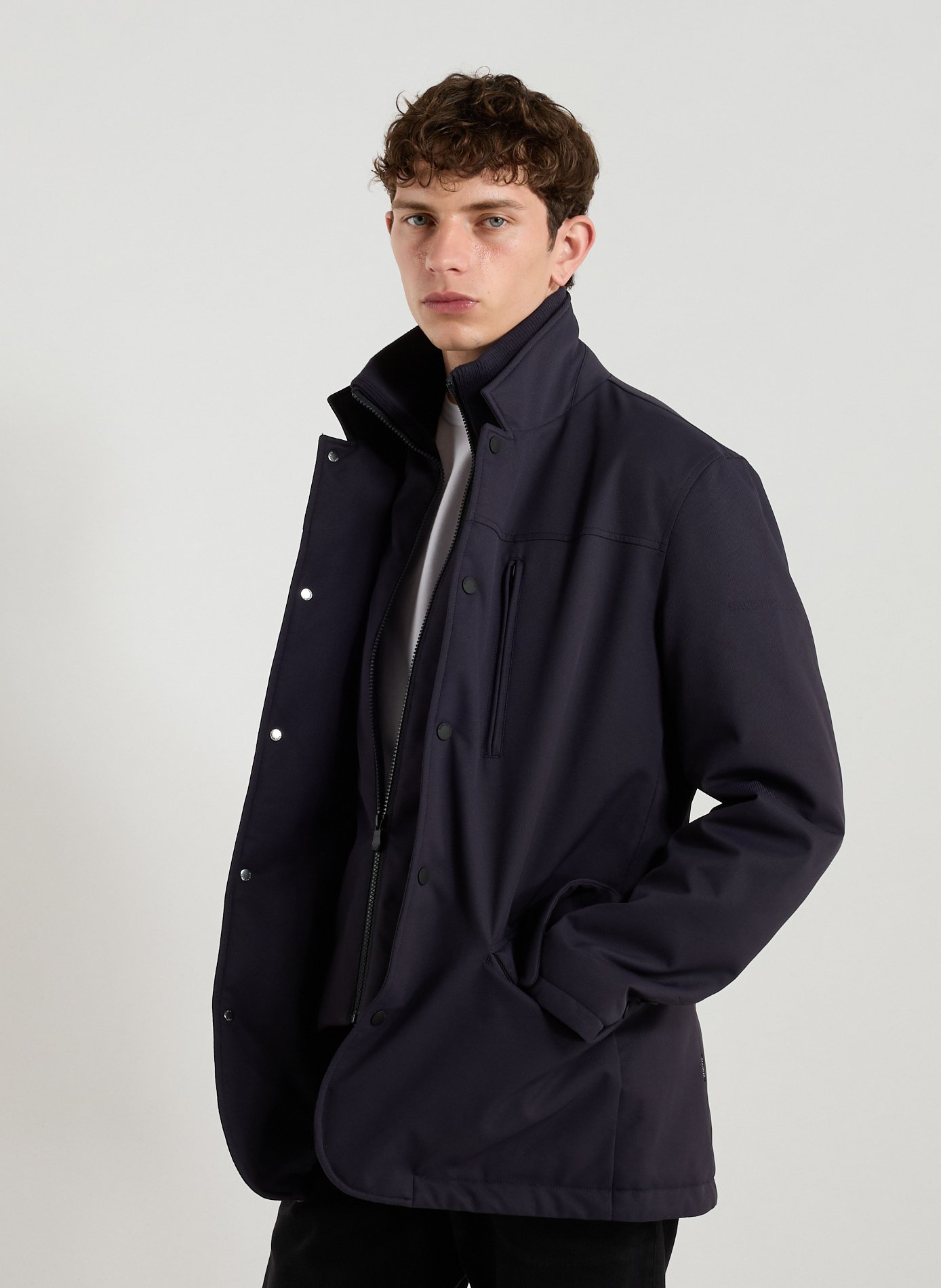 SAVE THE DUCK Parka droite Collin à col montant Blue