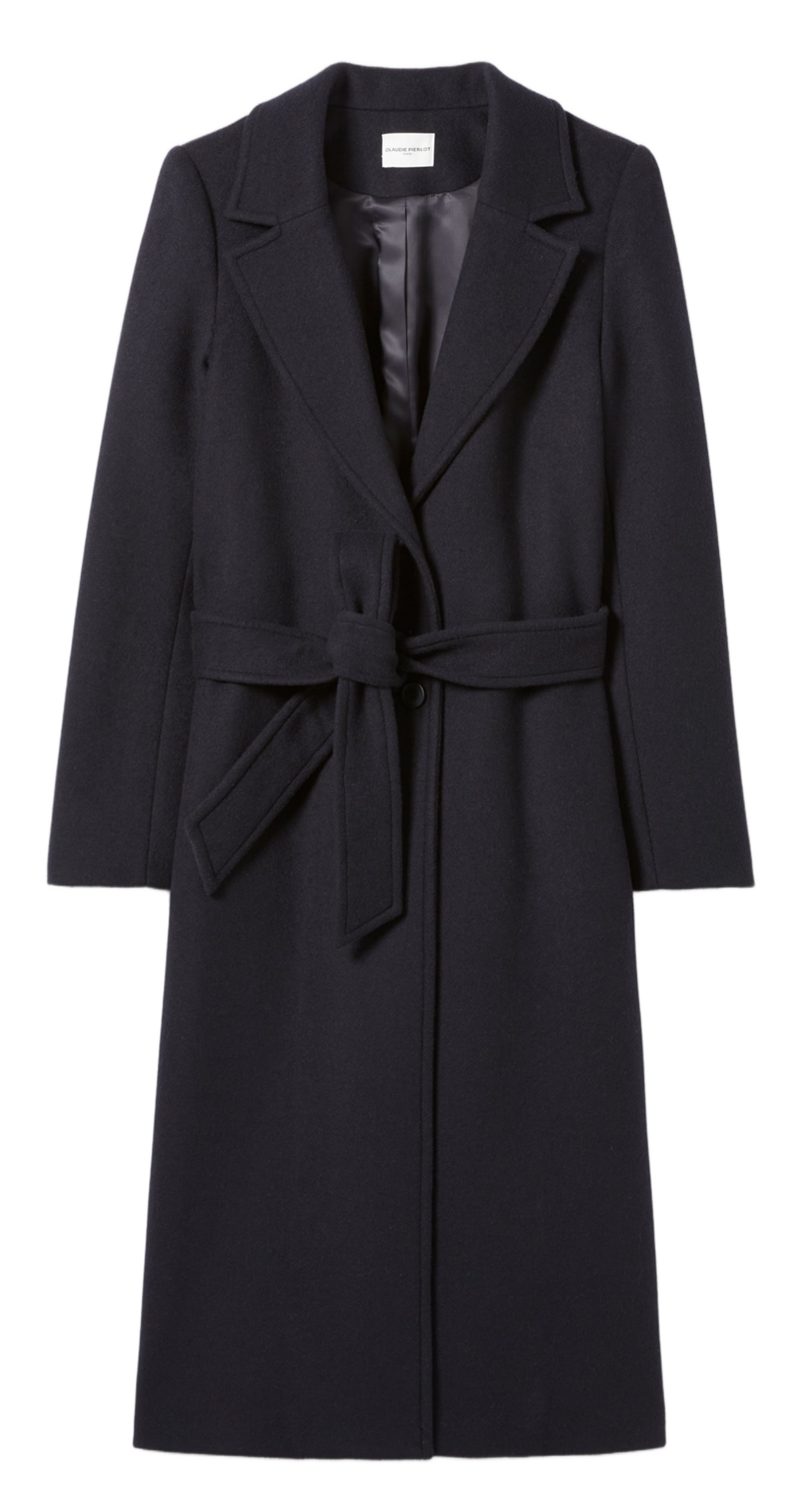 Manteau droit en laine mélangée generalbis CLAUDIE PIERLOT Bleu
