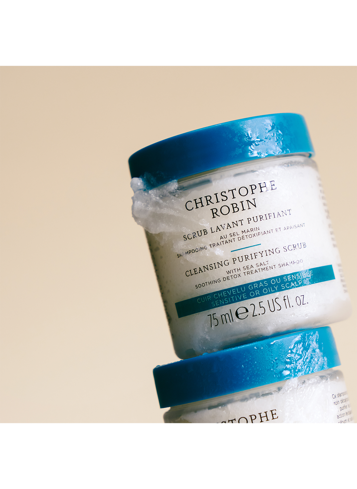 Shampoing Scrub lavant purifiant au sel marin CHRISTOPHE ROBIN No color