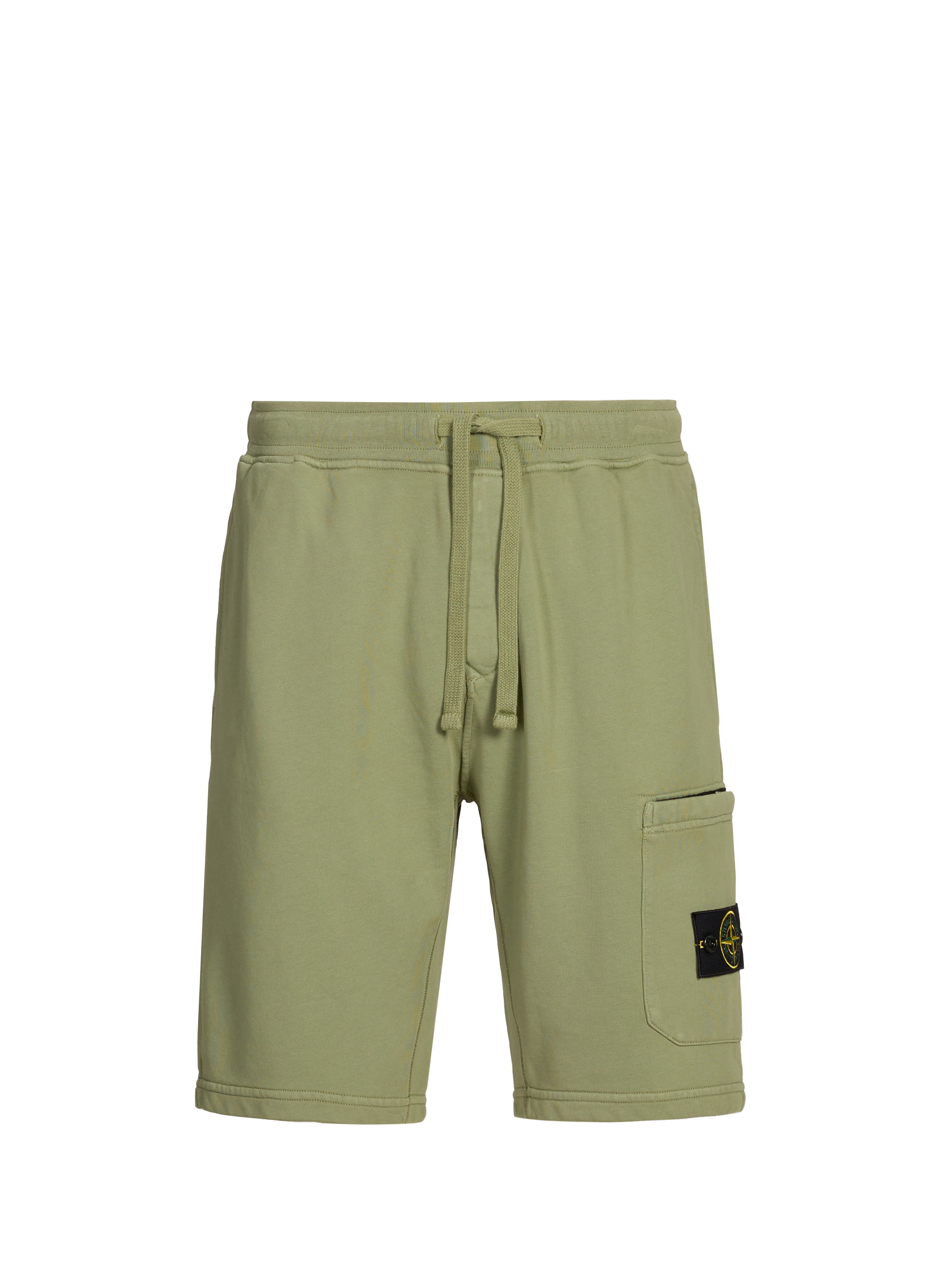 Plain cotton shorts Green by STONE ISLAND STONE ISLAND Plain cotton shorts Green