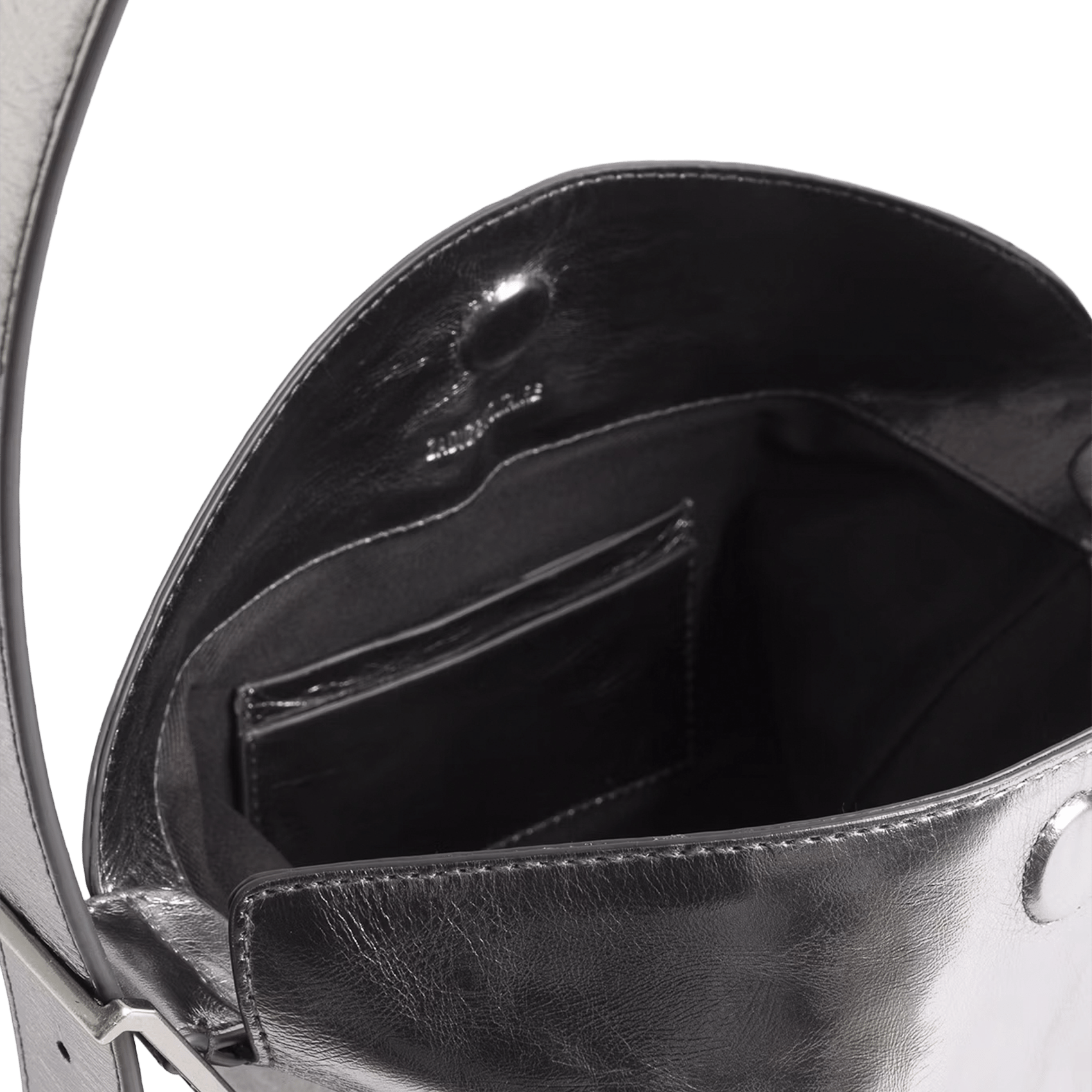 Sac porté épaule en cuir métallisé baby jane ZADIG&VOLTAIRE Gris