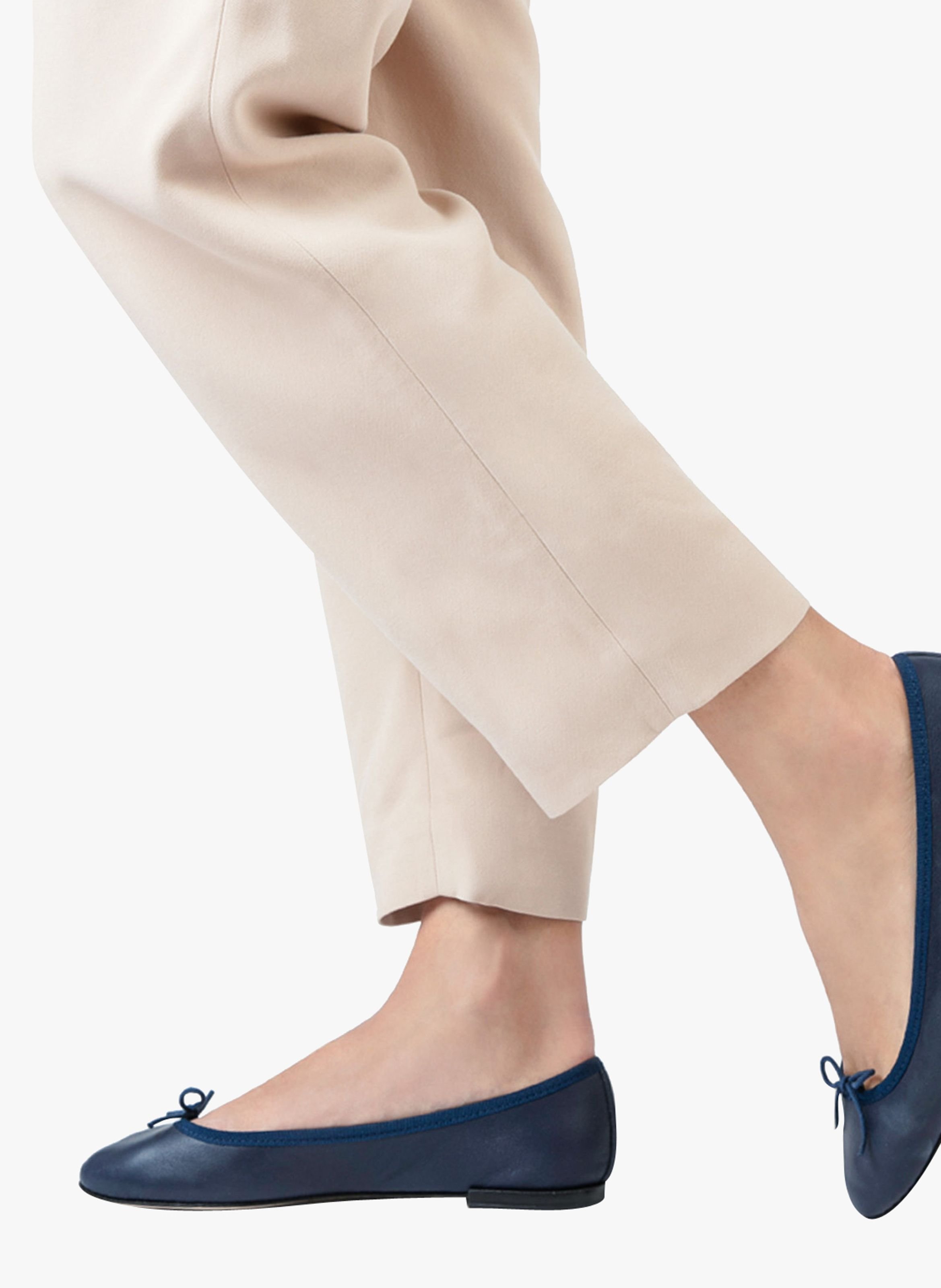 Ballerines en cuir cendrillon REPETTO Bleu