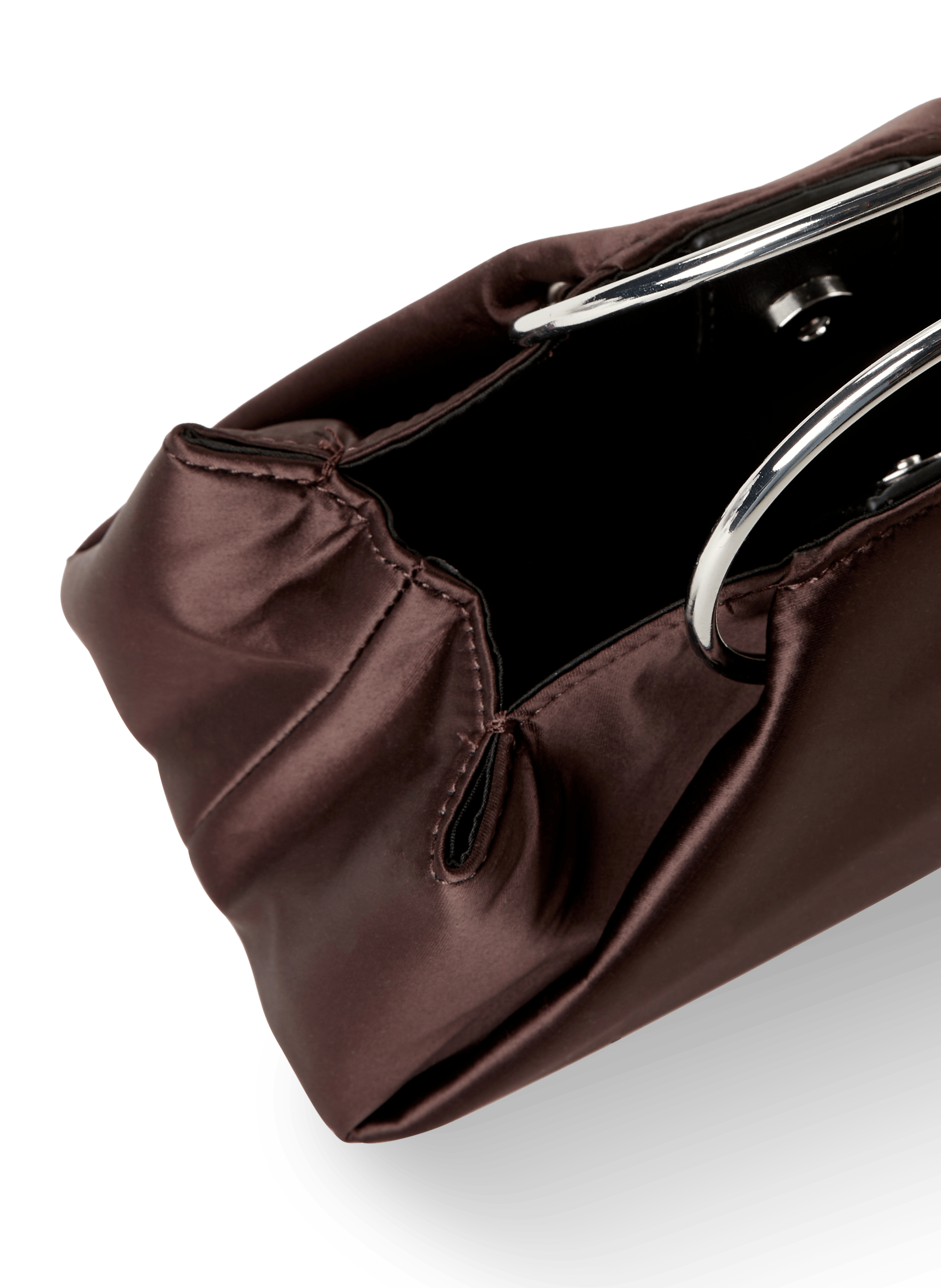 Sac à main satiné TOPSHOP Marron