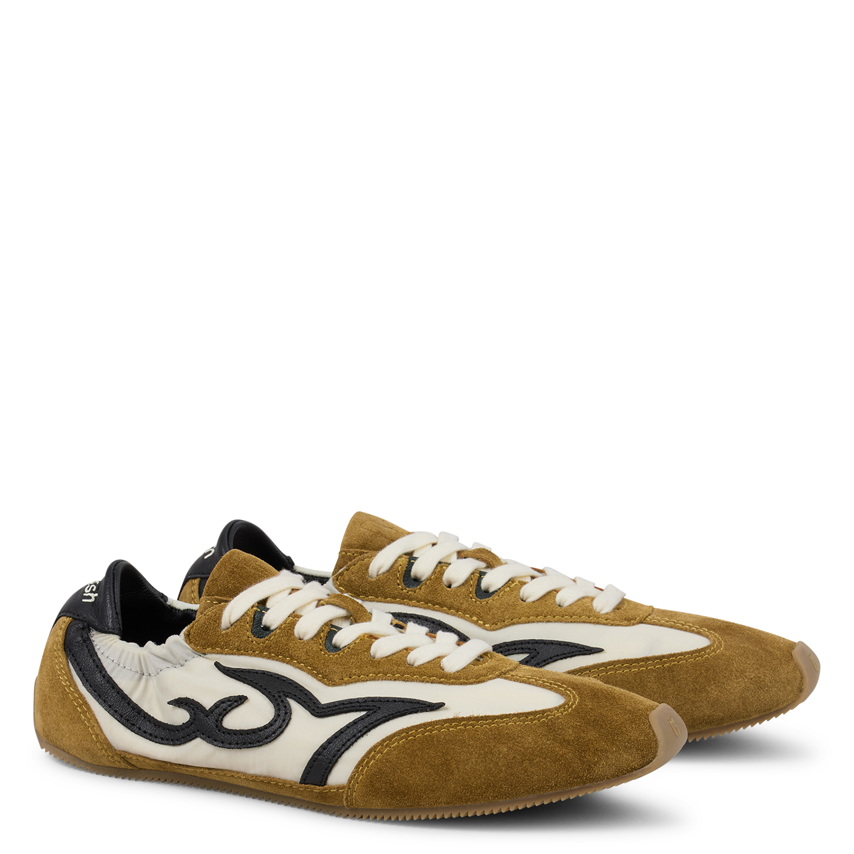 Baskets basses à lacets celleste BA&SH Jaune