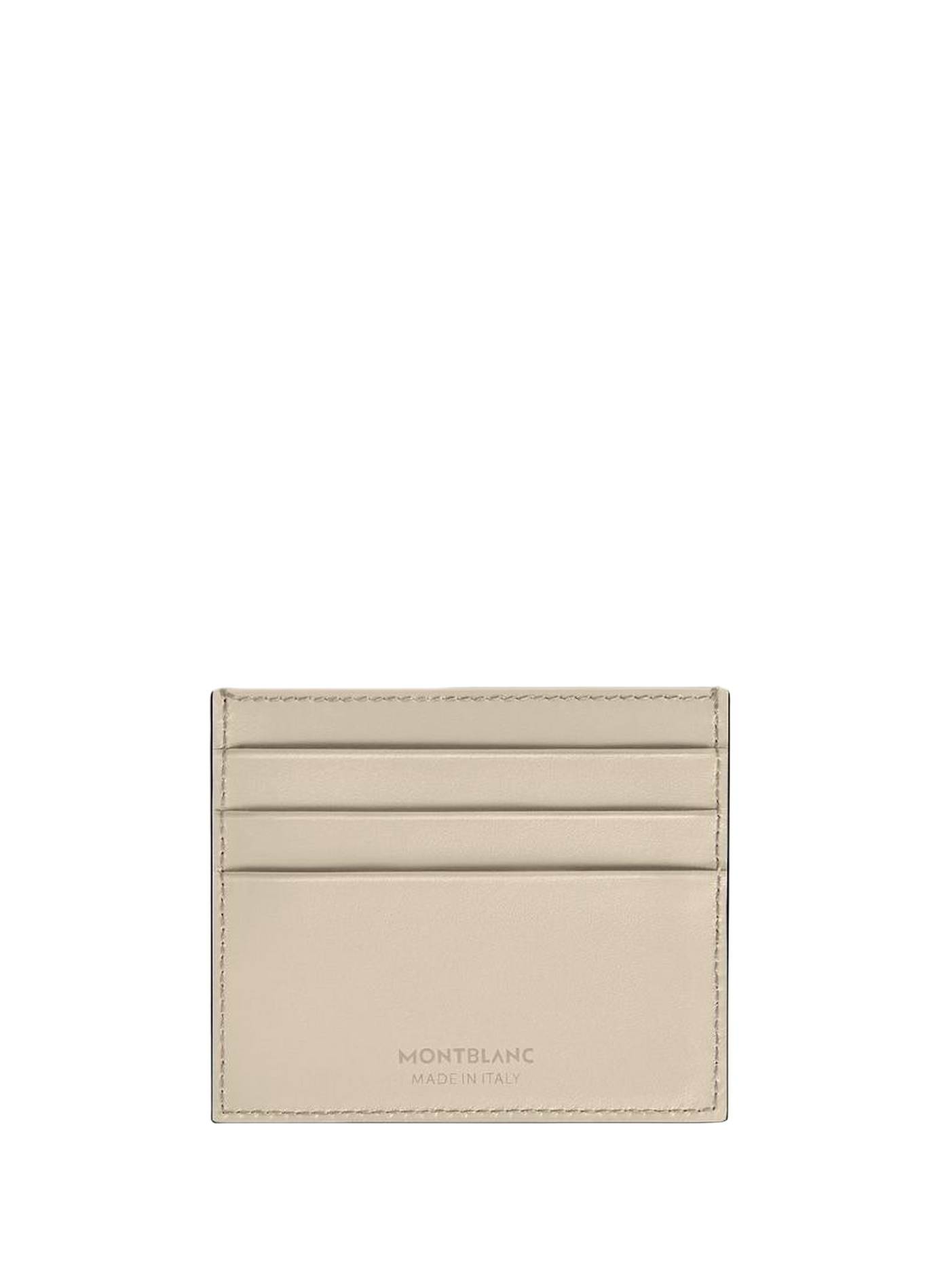 Compact leather card holder MONTBLANC Beige