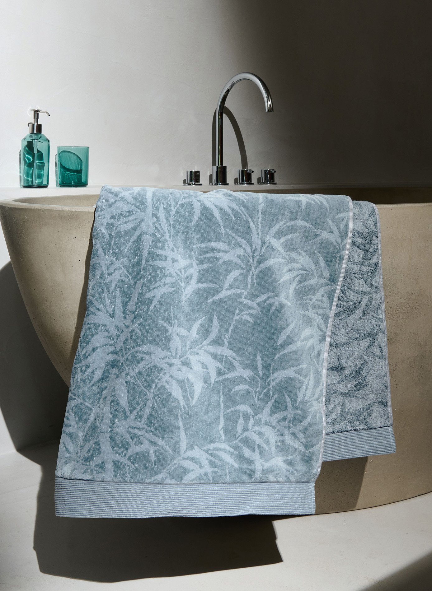 DRAP DE BAIN Contemplation ANNE DE SOLENE Bleu