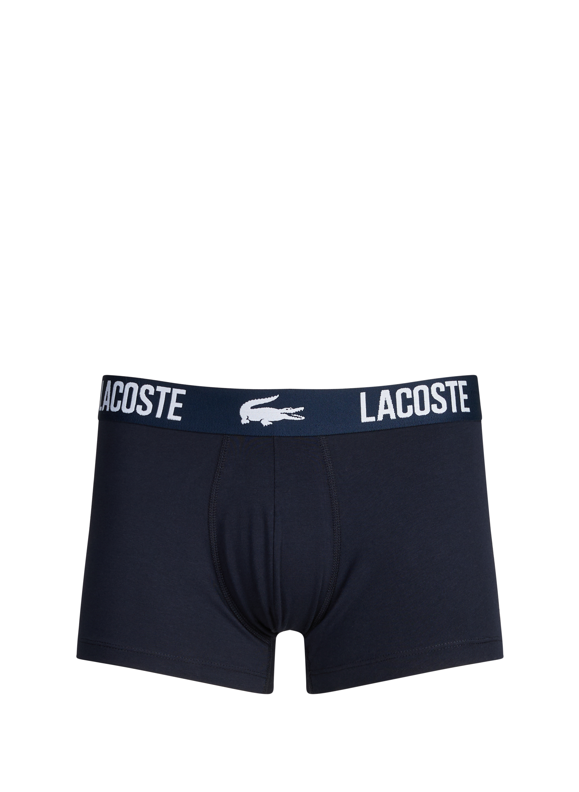 Lot de 5 boxers en coton mélangé LACOSTE Bleu