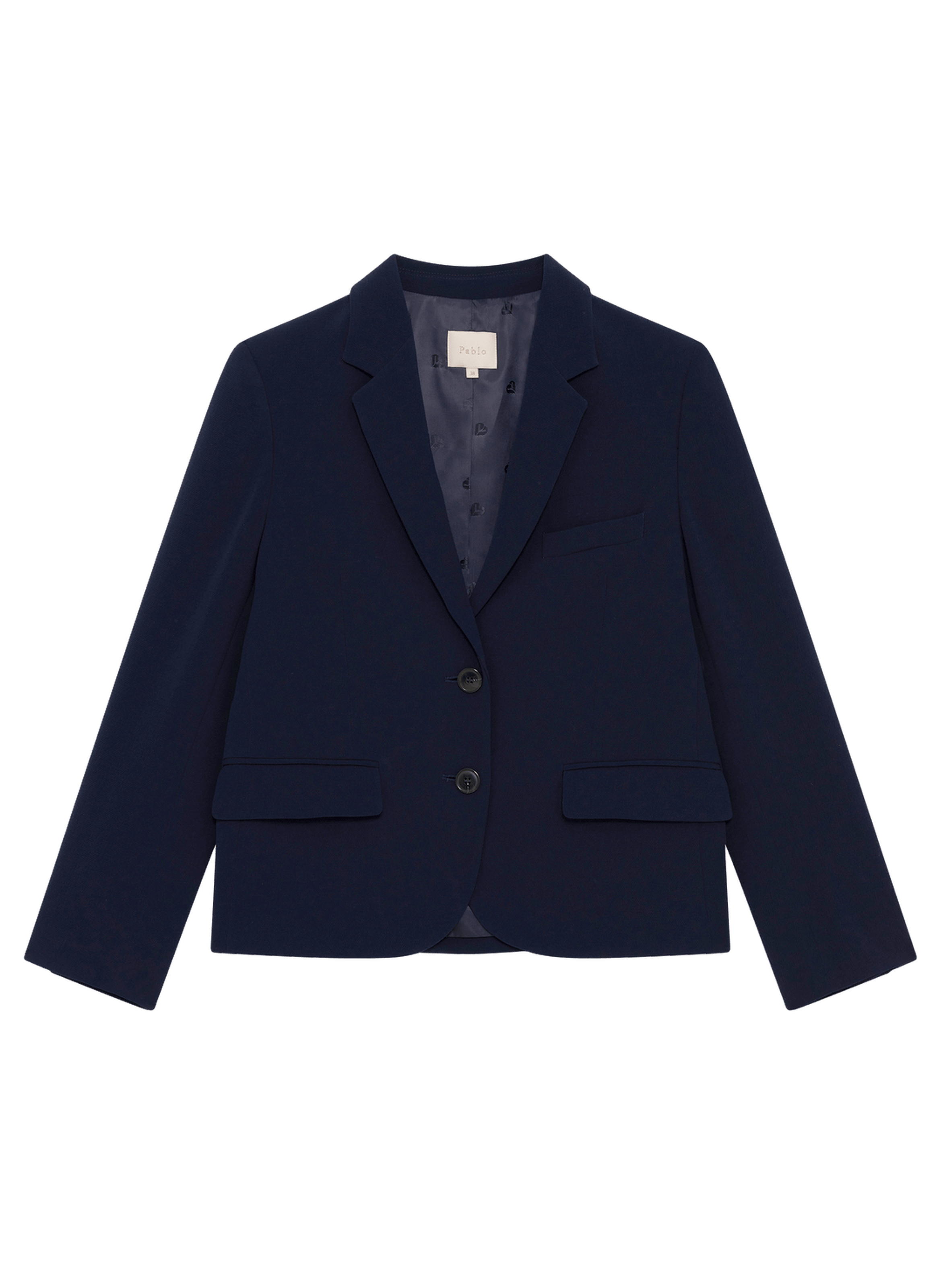 Veste de tailleur en crêpe - melody PABLO Bleu