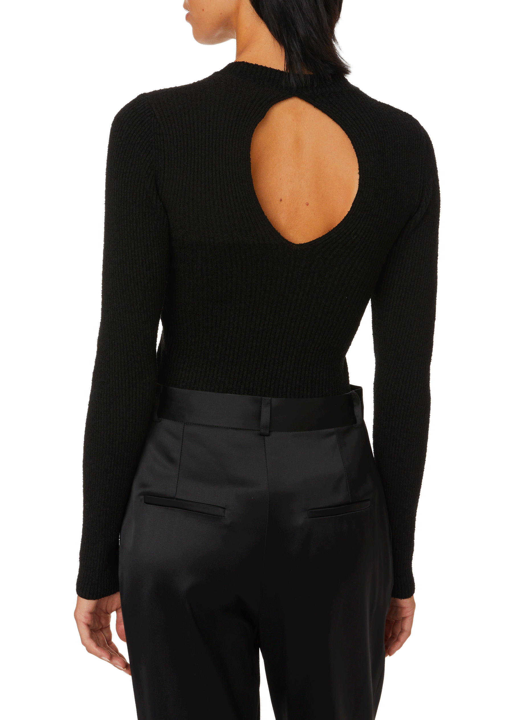 Pull cintré avec découpe dans le dos SAISON 1865 Noir