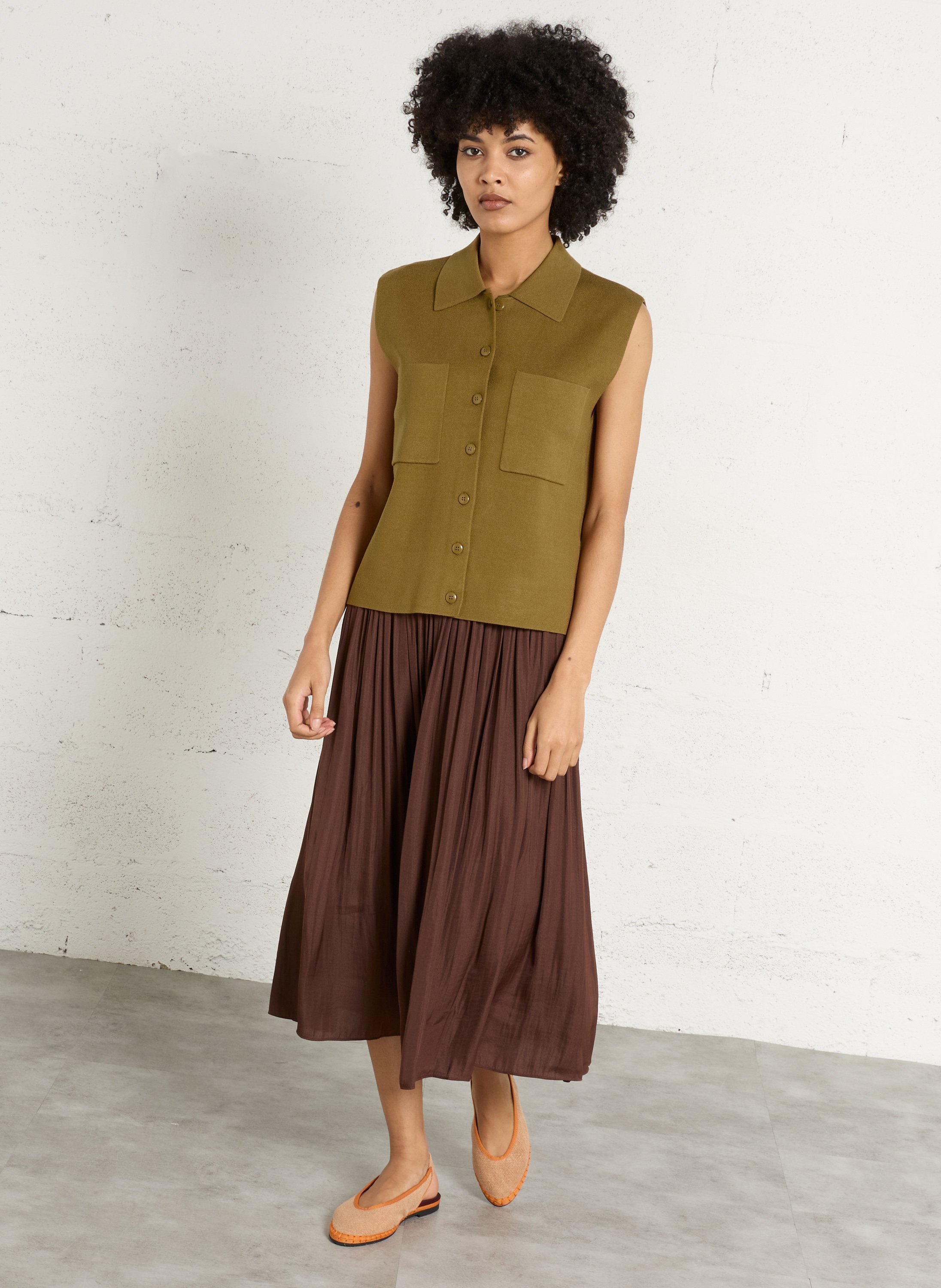 Gilet col classique petra MAISON 123 Vert