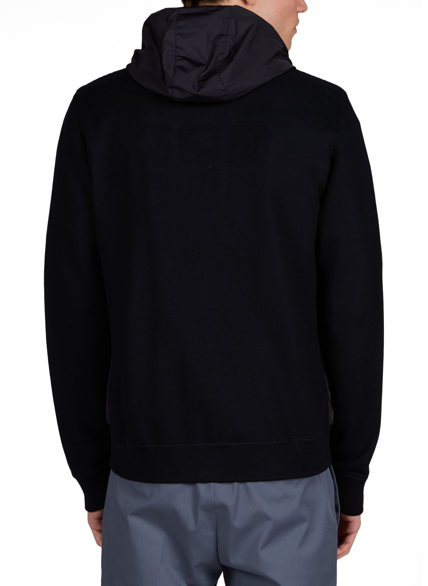 Light two-material hooded jacket HERNO Blue