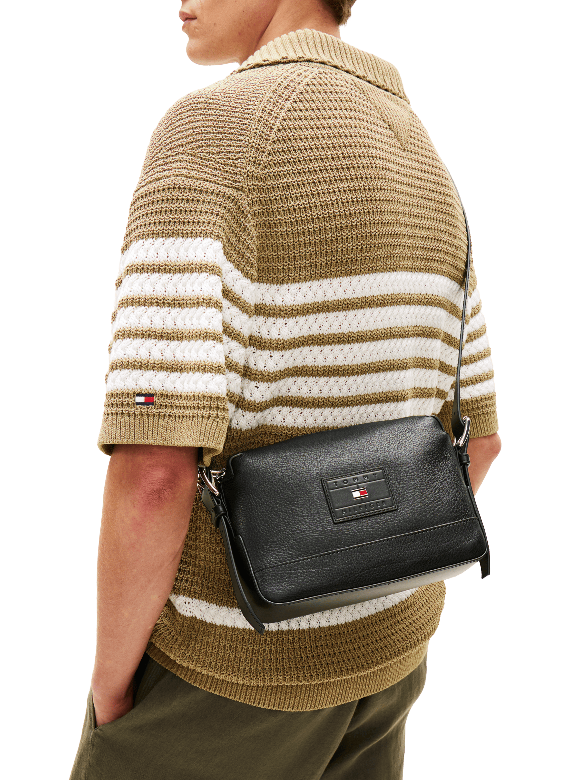 Leather Shoulder bag TOMMY HILFIGER Black